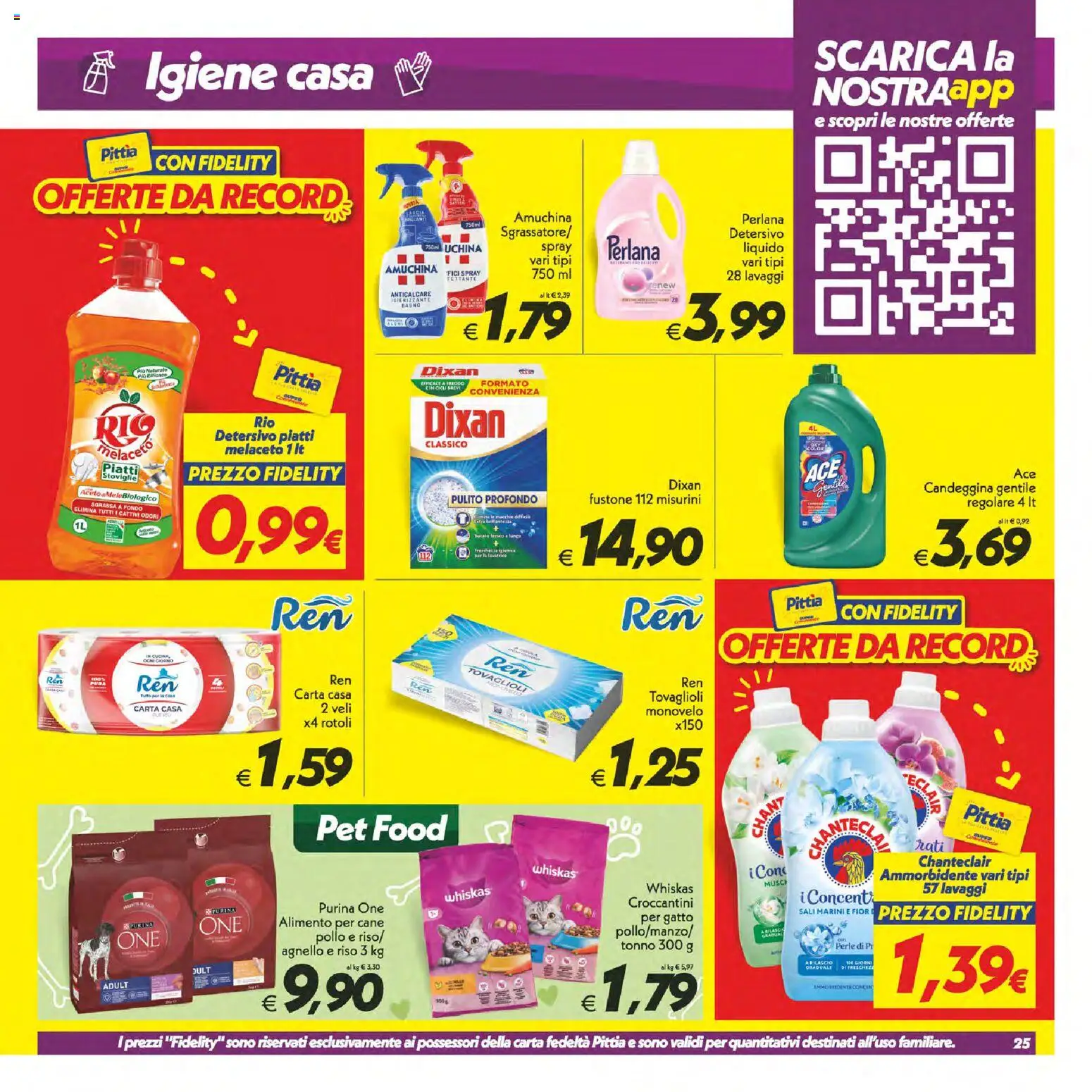 Volantino SuperConveniente del 23/07/2026 | Pagina: 25 | Prodotti: Pollo, Ammorbidente, Anticalcare, Agnello