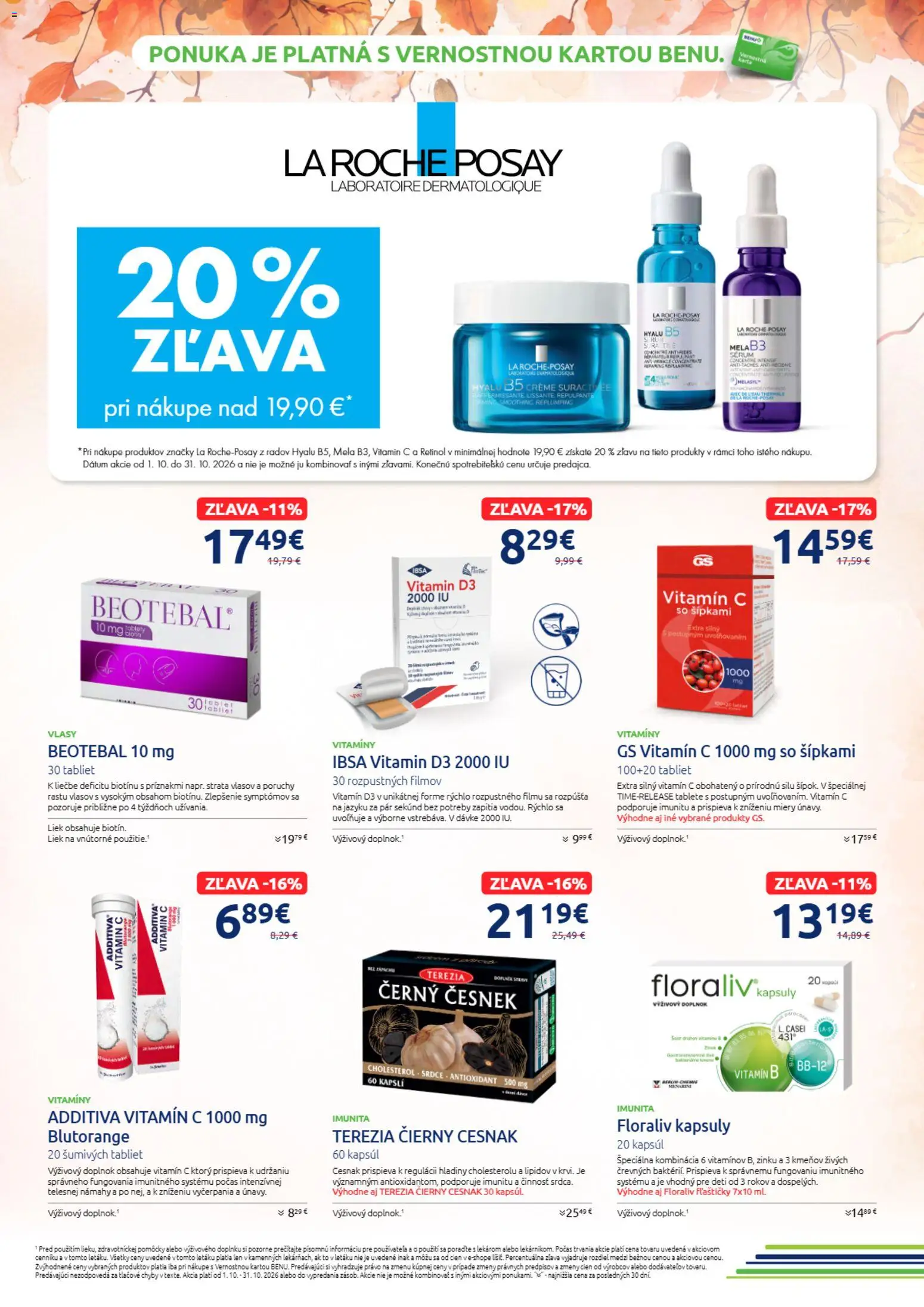 Nové BENU Lekáreň akcie – leták je platný od 01.10.2026 | Strana: 8 | Produkty: Cesnak