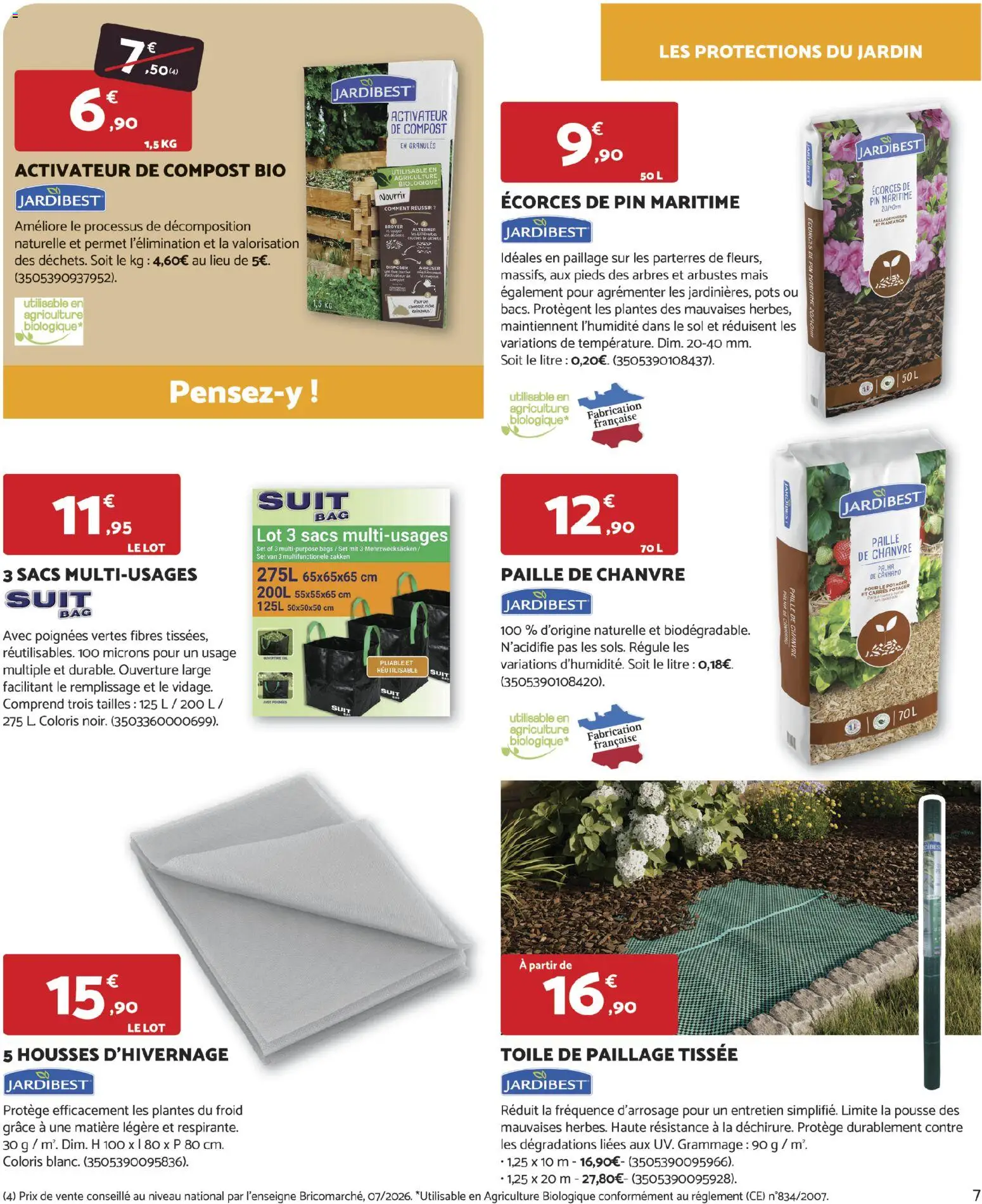 {H1} | Page: 7 | Produits: Écorces de pin, Plantes, Potager, Mais