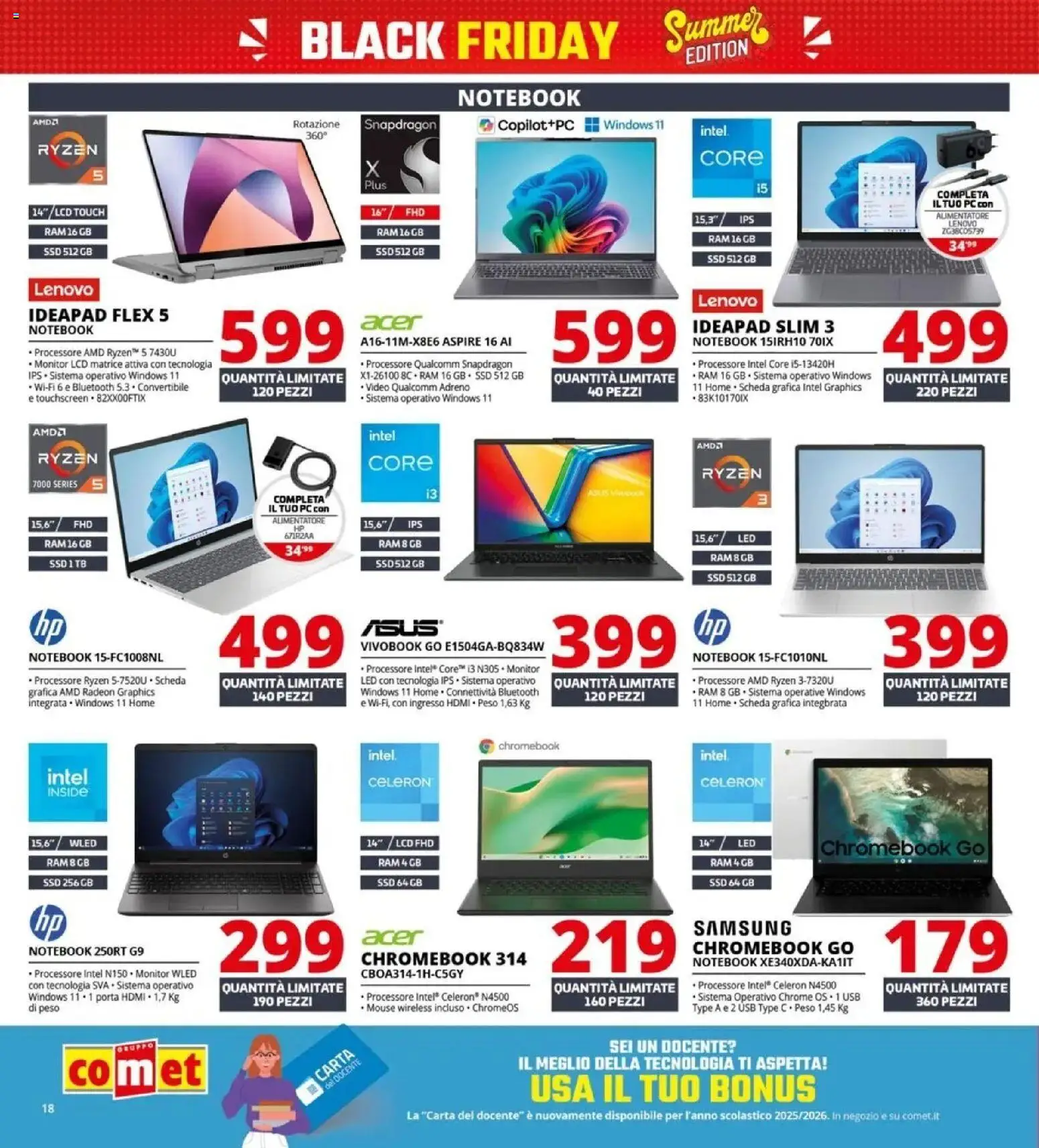 Nuovo Comet - Summer Black Friday da Comet! dal 04/06/2026 > offerte anteprima 🛍️ | Pagina: 18 | Prodotti: Notebook, Mouse, Video, USB