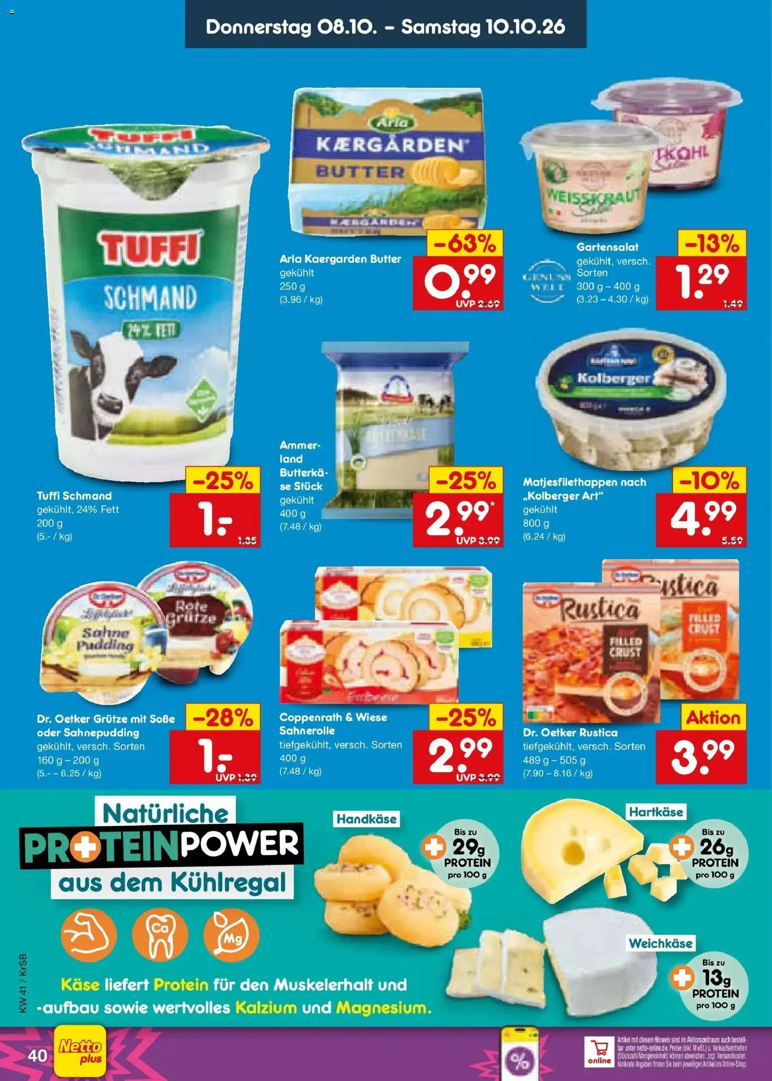 Netto Marken-Discount Prospekt Baesweiler (ab 05.10.2026) » Angebote | Seite: 52 | Produkte: Butter, Käse, Pudding, Soße