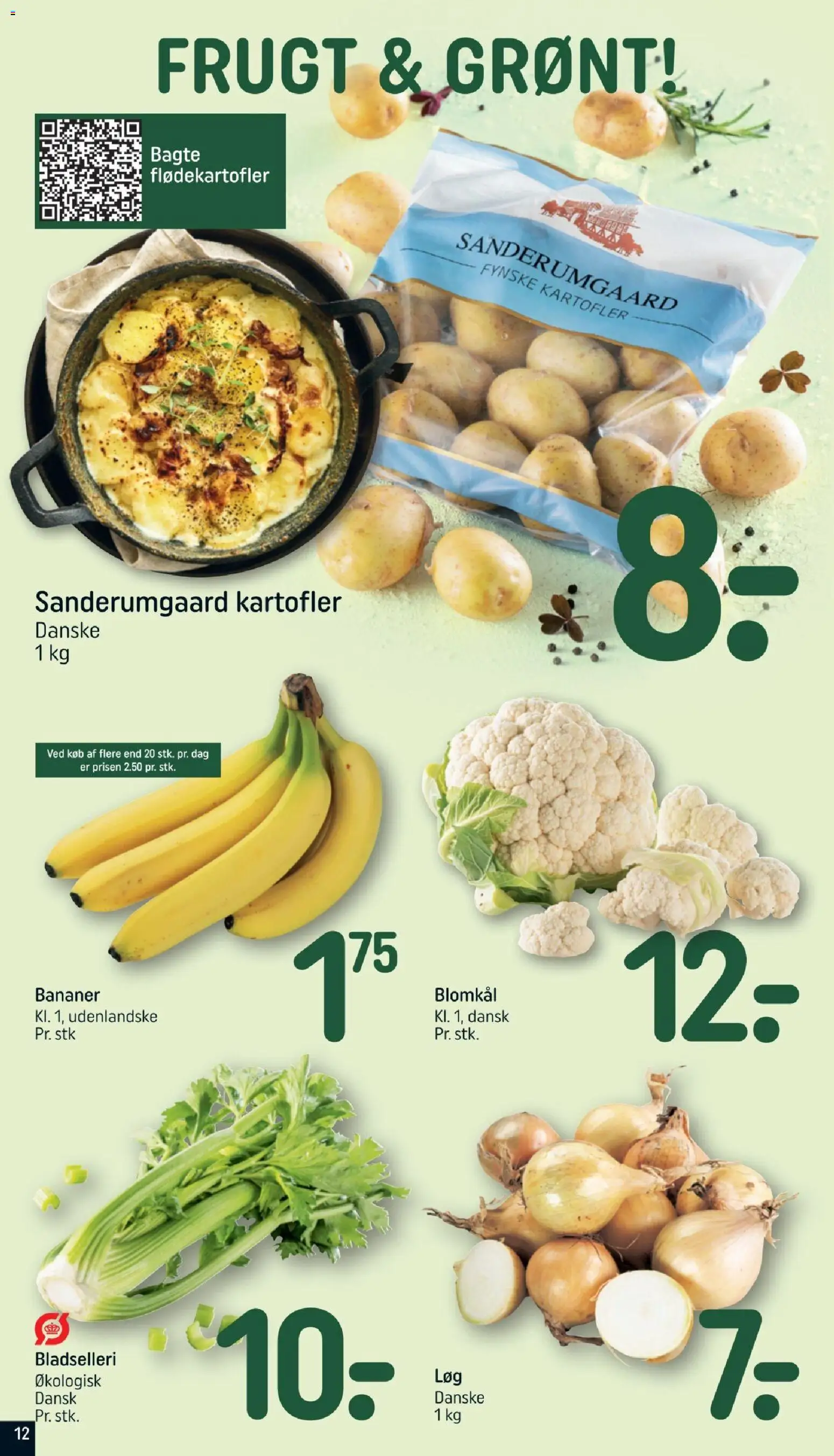 Rema 1000 tilbudsavis – gyldig fra 23/08/2026 | Side: 12 | Produkter: Bananer, Kartofler, Bladselleri, Blomkål