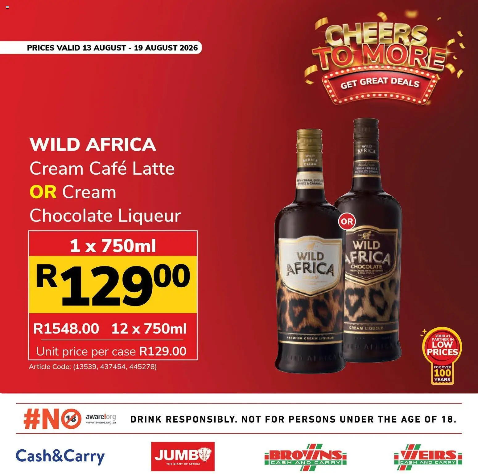 New Jumbo catalogue – valid from 13/08/2026 | Page: 6 | Products: Case, Cream liqueur, Chocolate, Cream