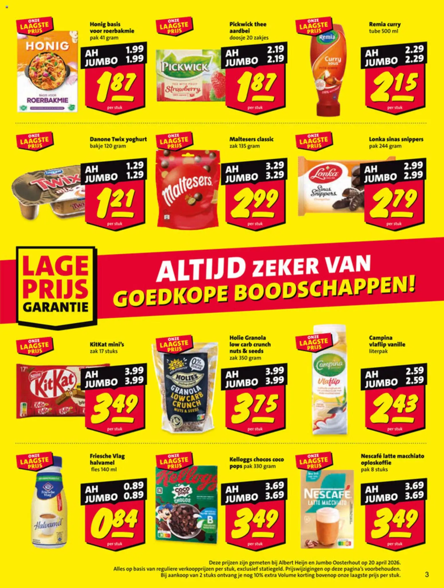 {H1} | Pagina: 3 | Producten: Thee, Pavilon, Twix, Nescafe