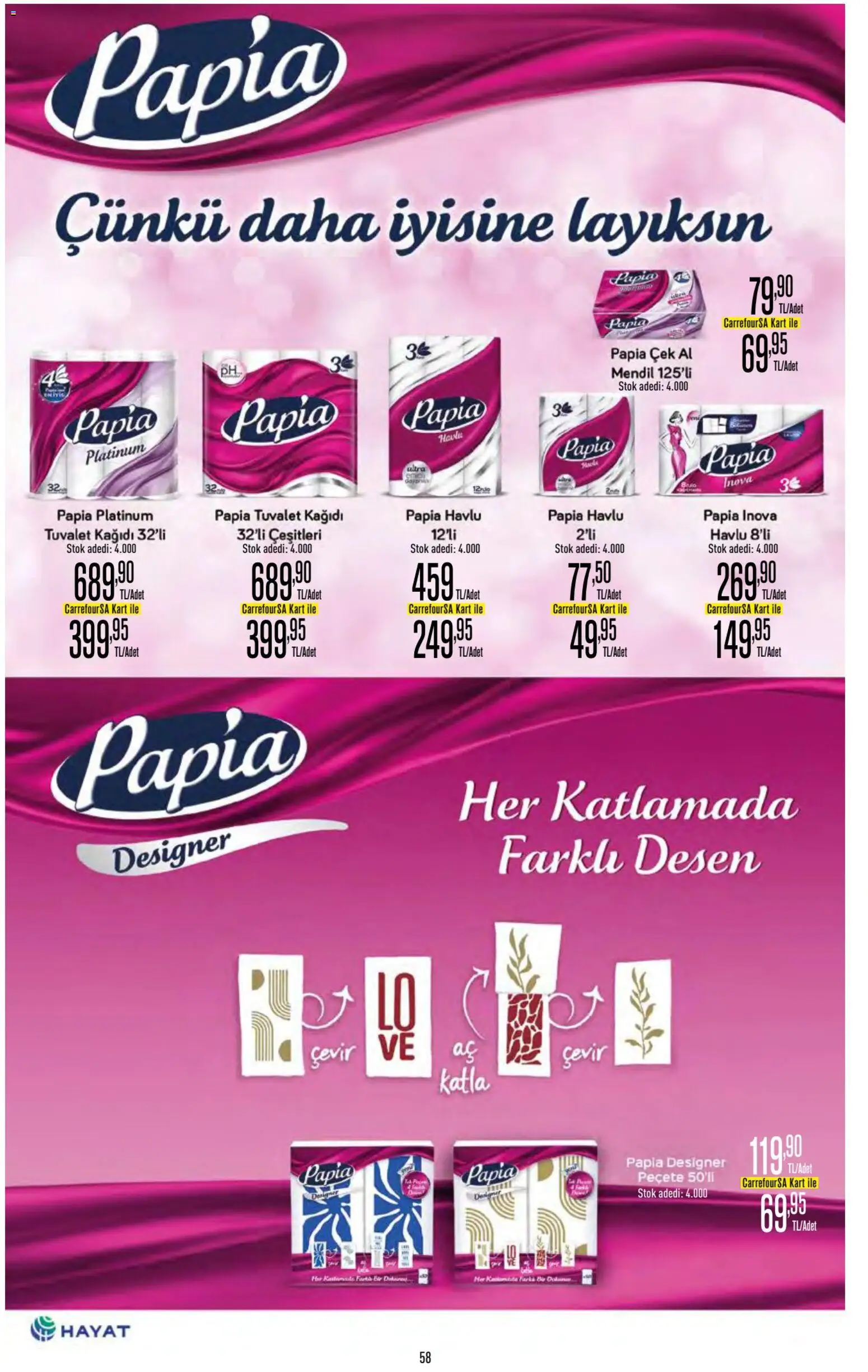 CarrefourSA - Katalog Gurme - 20 Ağustos 2026 tarihinden itibaren geçerlidir | Sayfa: 58 | Ürünler: Tuvalet, Mendil, Tuvalet kağıdı