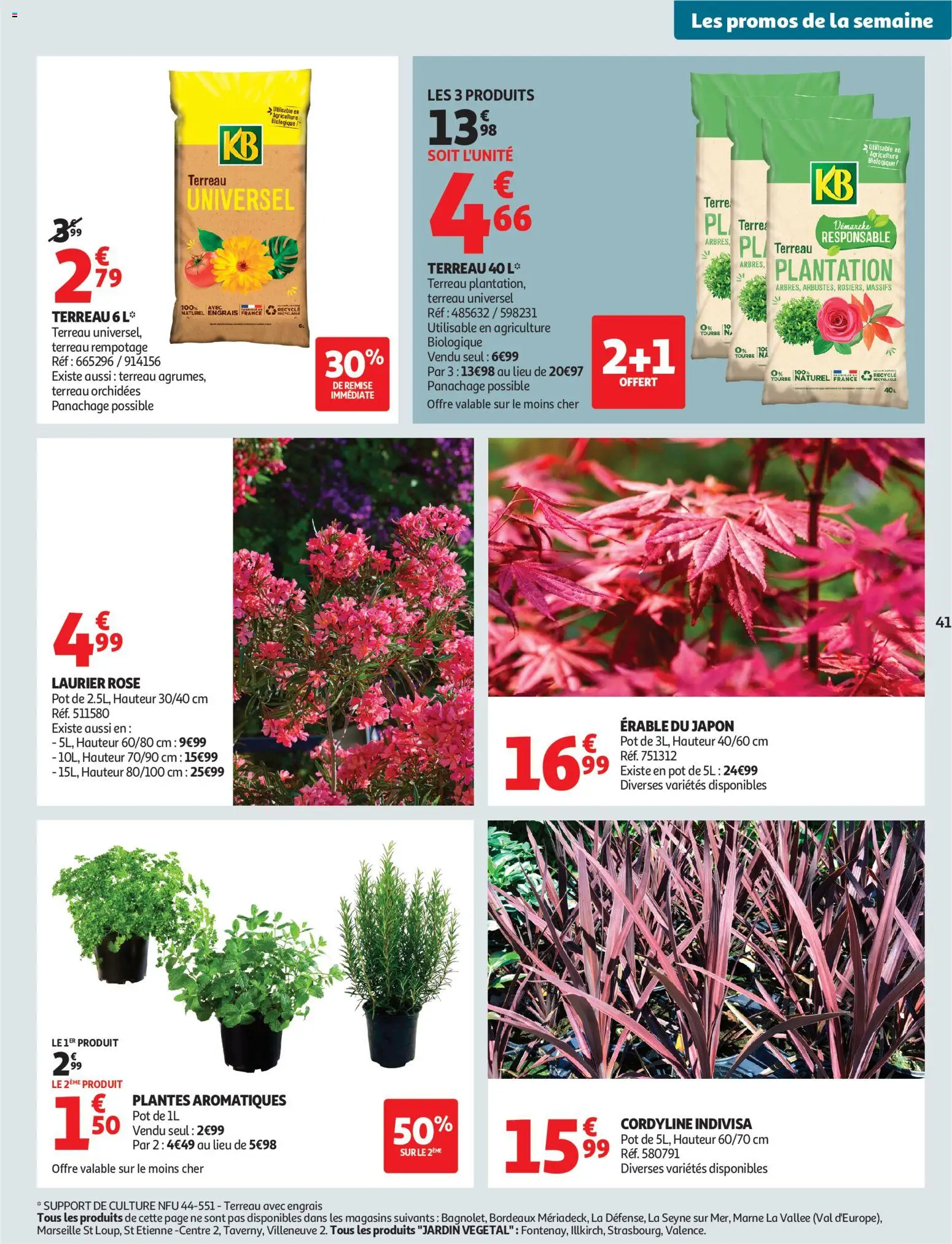 {H1} | Page: 45 | Produits: Terreau Universel, Laurier Rose, Plantes, Érable du japon