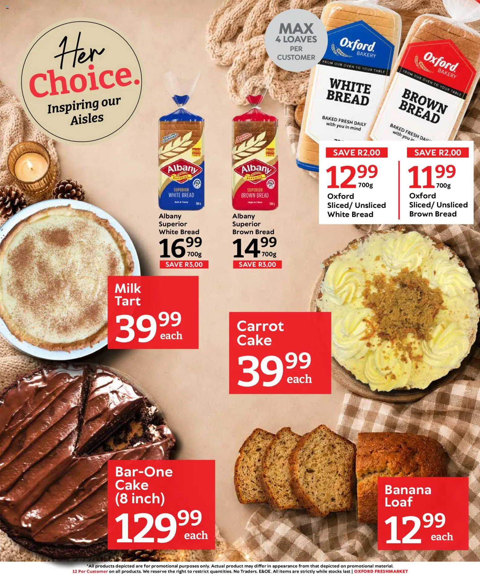 New Oxford Freshmarket catalogue – valid from 05/08/2026 | Page: 11 | Products: Cake, Table, Milk, Bread