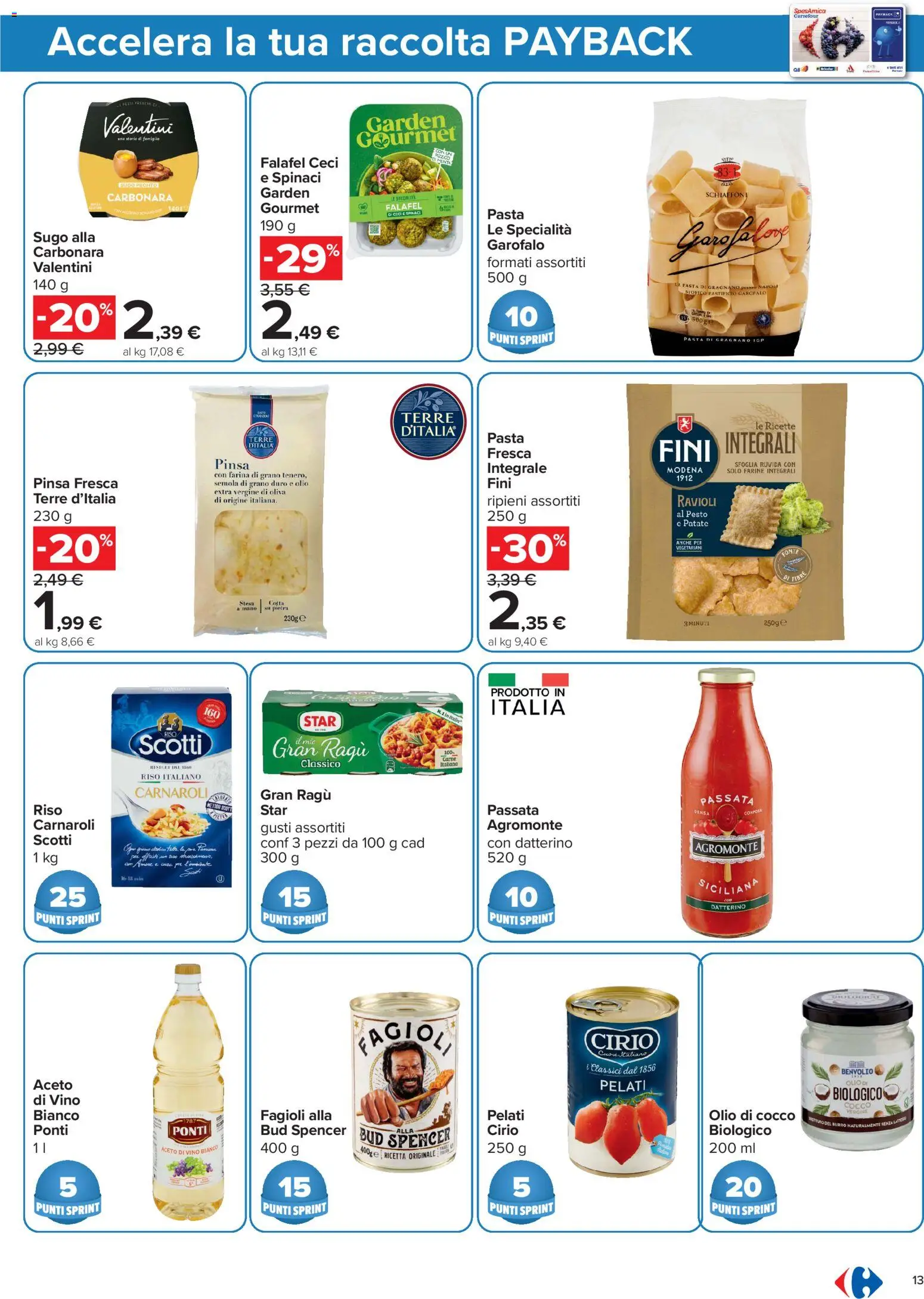 Volantino Carrefour del 16.06.2026 | Pagina: 13 | Prodotti: Ceci, Patate, Burro, Ravioli
