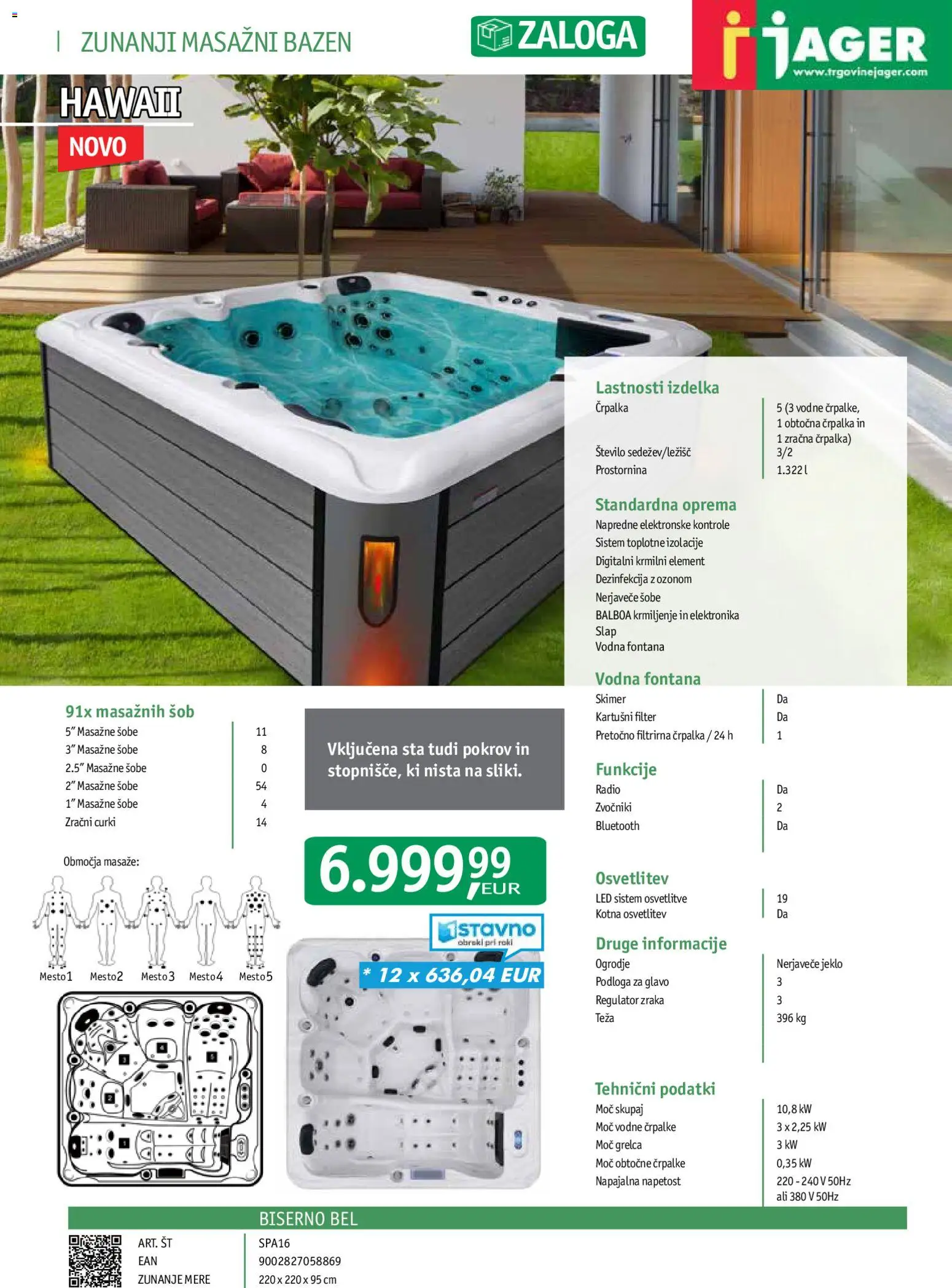 Novi Jager katalog ponudbe – veljaven od 21.08.2026 | Stran: 36 | Izdelki: Bazen, Črpalka, Teza, Masažni bazen