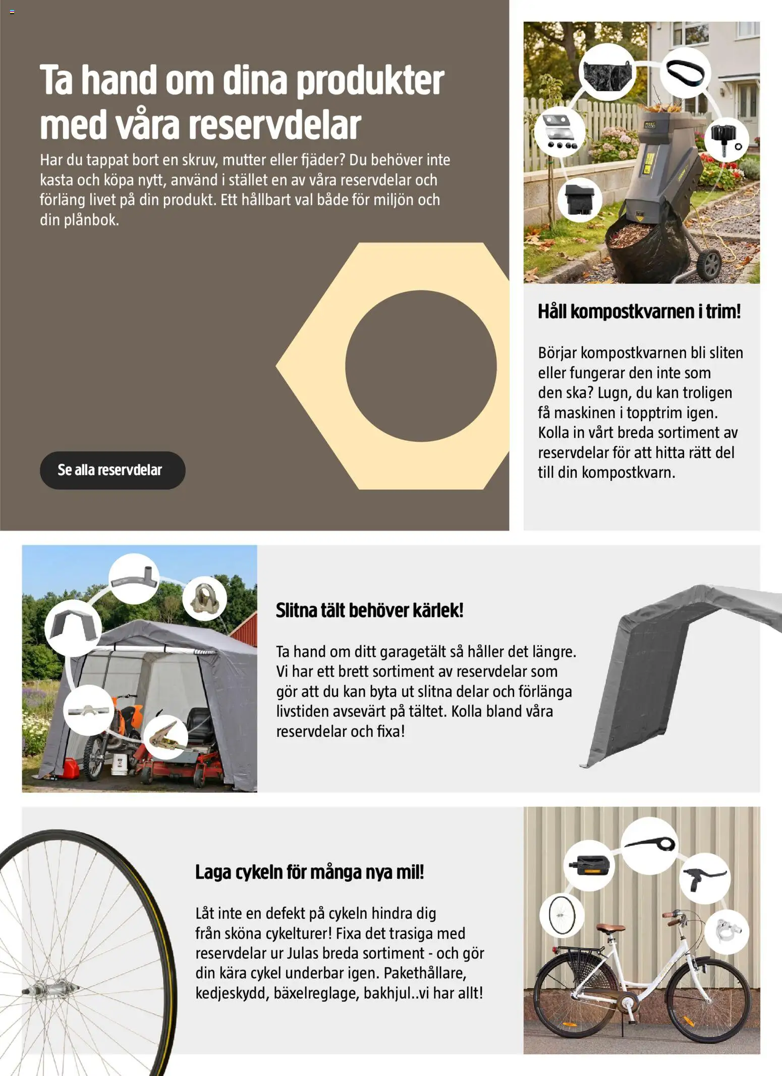 Jula reklamblad aktuell från 01/09/2026 | Sida: 56 | Produkter: Tält, Cykel, Häll