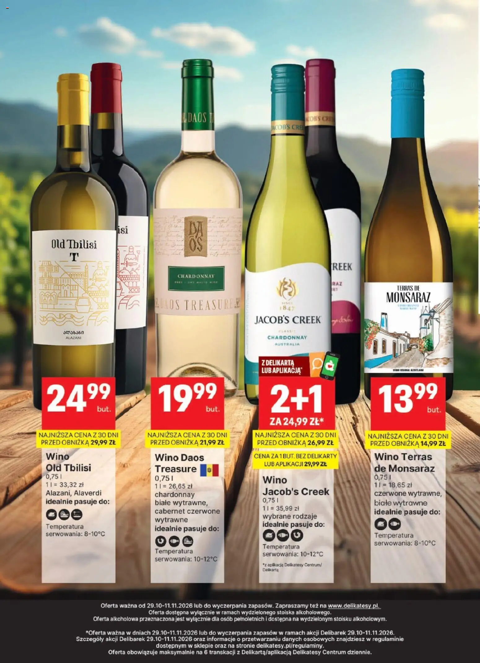 Delikatesy Centrum gazetka - DeliBarek od 29.10.2026 | Strona: 2 | Produkty: Chardonnay, Delikatesy, Wino
