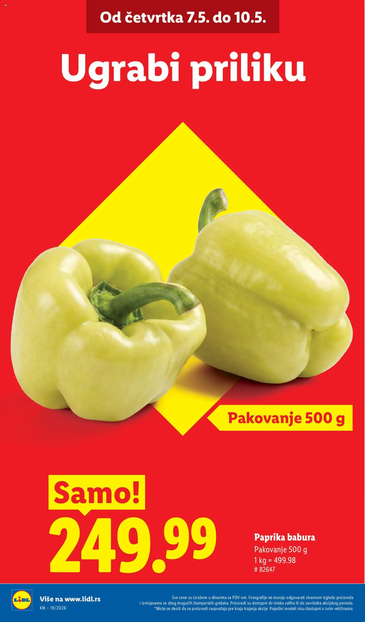 Lidl katalog - važi od 07.05.2026 | Strana: 2 | Proizvode: Paprika, Pakovanje, Paprika babura