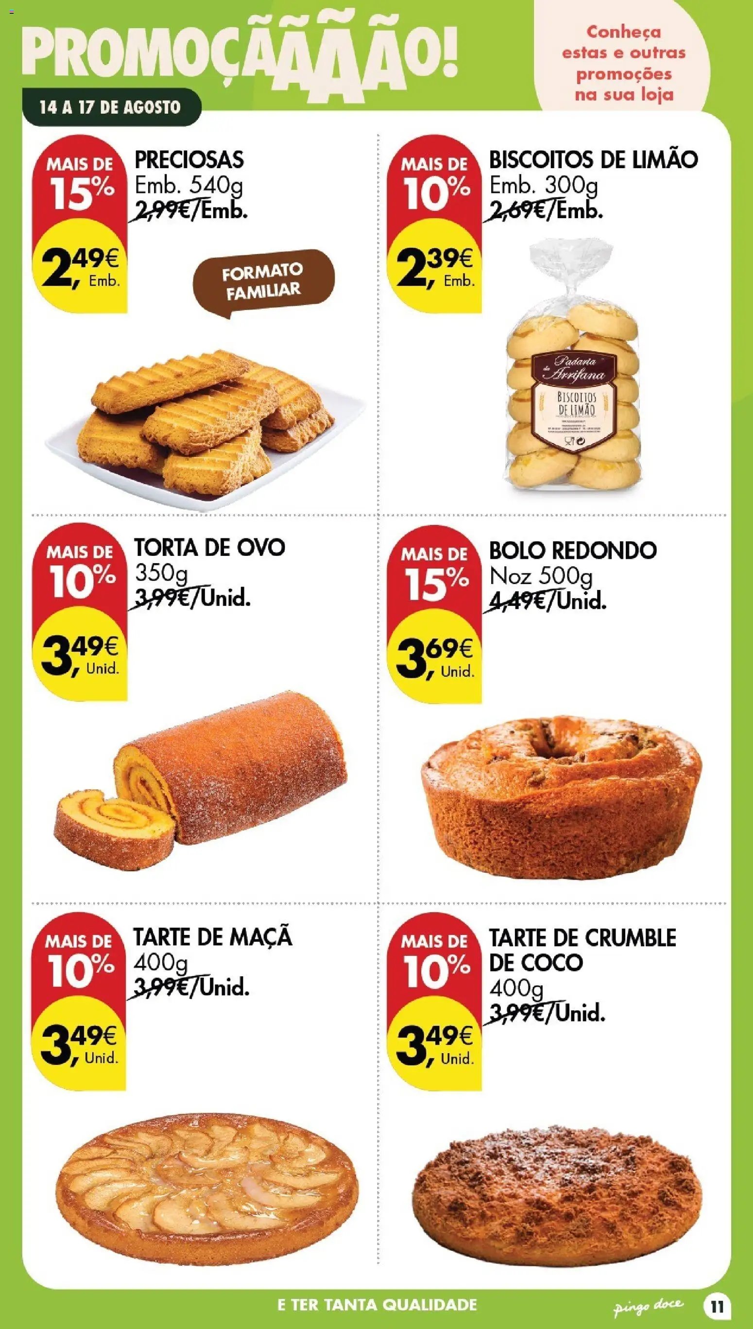 Pingo Doce Poupe este Fim de Semana │ válido de 14/08/2026 | Página: 11 | Produtos: Padaria, Bolo, Maça, Tarte