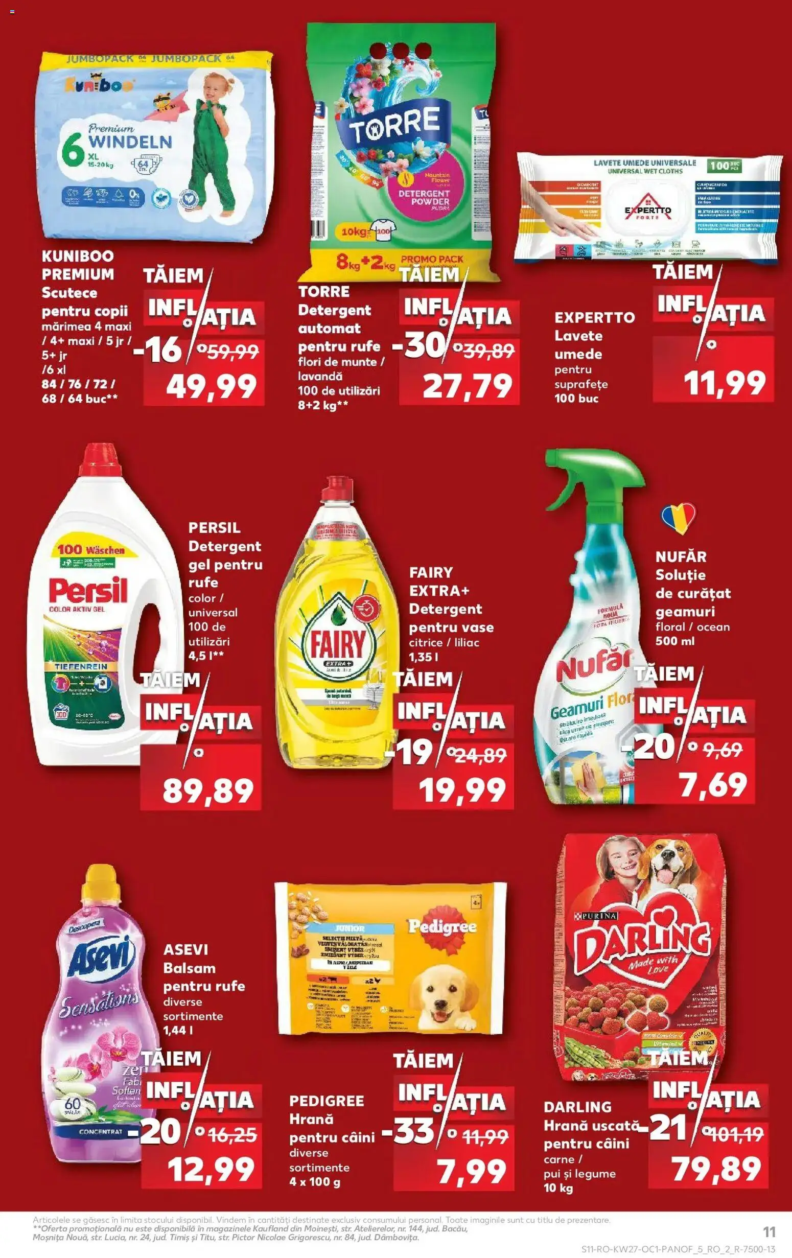 Noul catalog Kaufland – valabil de la 01.07.2026 | Pagină: 11 | Produse: Premium, Pui, Lavete, Flori