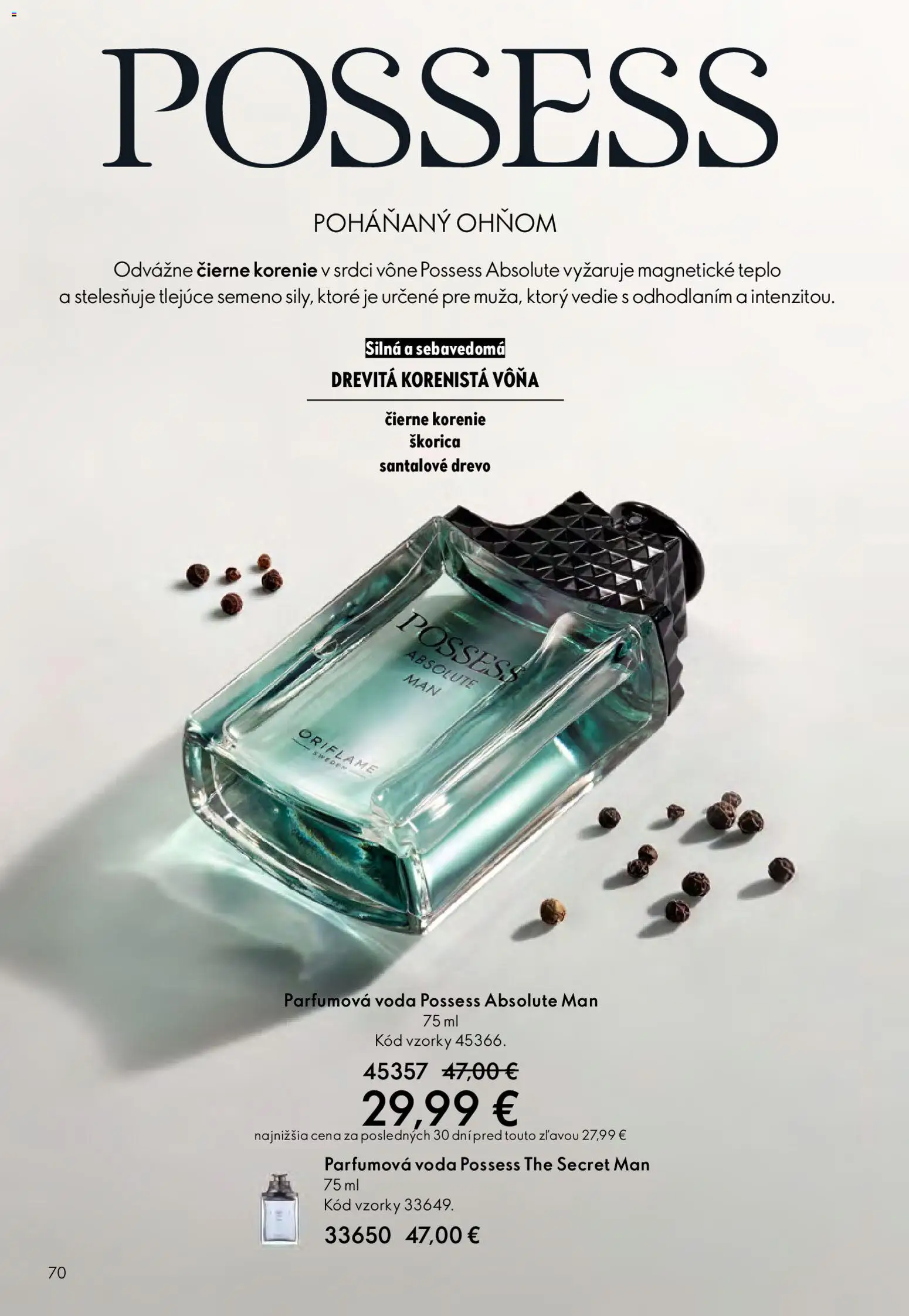Nové Oriflame akcie – leták je platný od 25.03.2026 | Strana: 70 | Produkty: Čierne korenie, Korenie, Voda