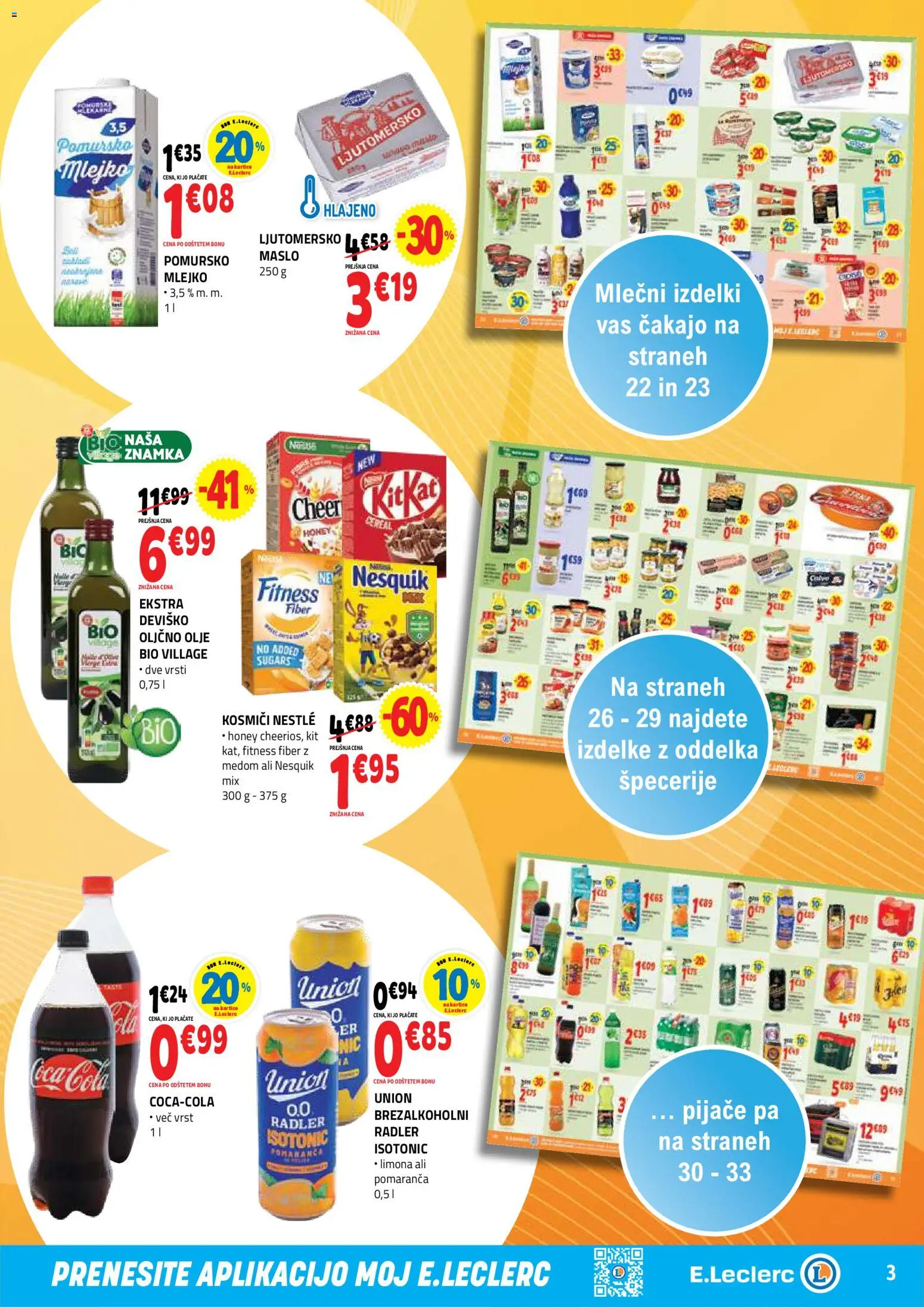 Novi E.leclerc katalog ponudbe – veljaven od 12.08.2026 | Stran: 3 | Izdelki: Radler, Olje, Kosmici, Limona