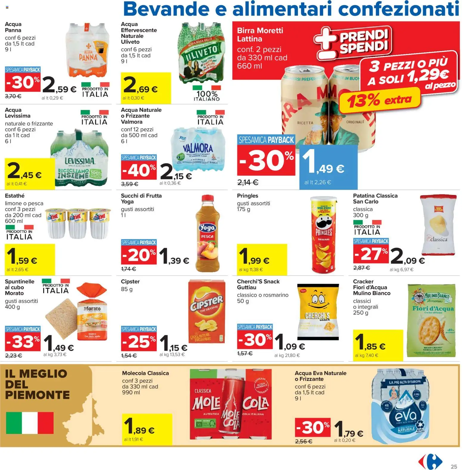 Volantino Carrefour del 19.05.2026 | Pagina: 25 | Prodotti: Birra, Panna, Pesca, Birra Moretti