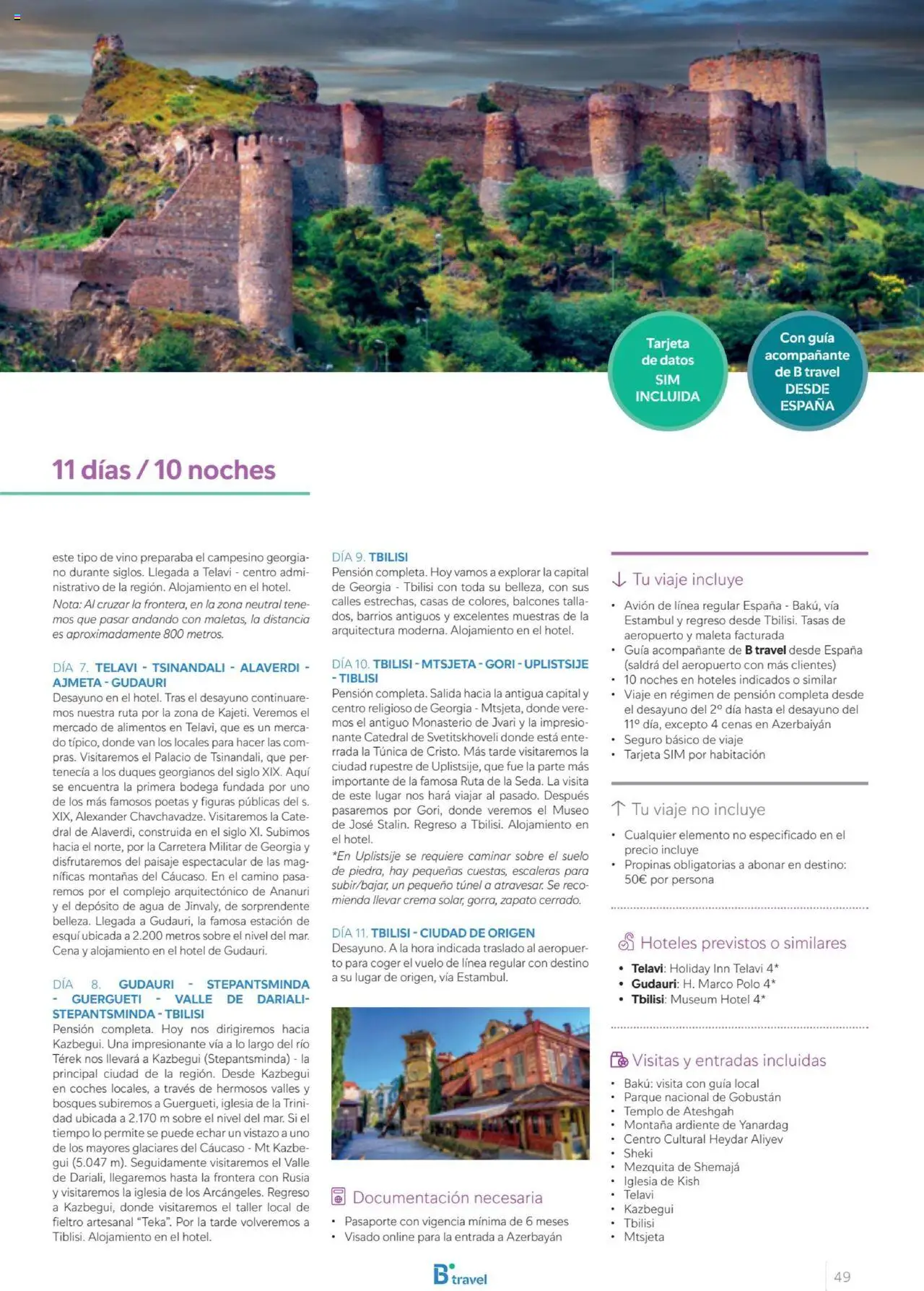 B the travel brand Viajeros Expertos Internacional 2026 │ válido desde el 03/10/2025 | Página: 49 | Productos: Vino, Crema, Marco, Alimentos