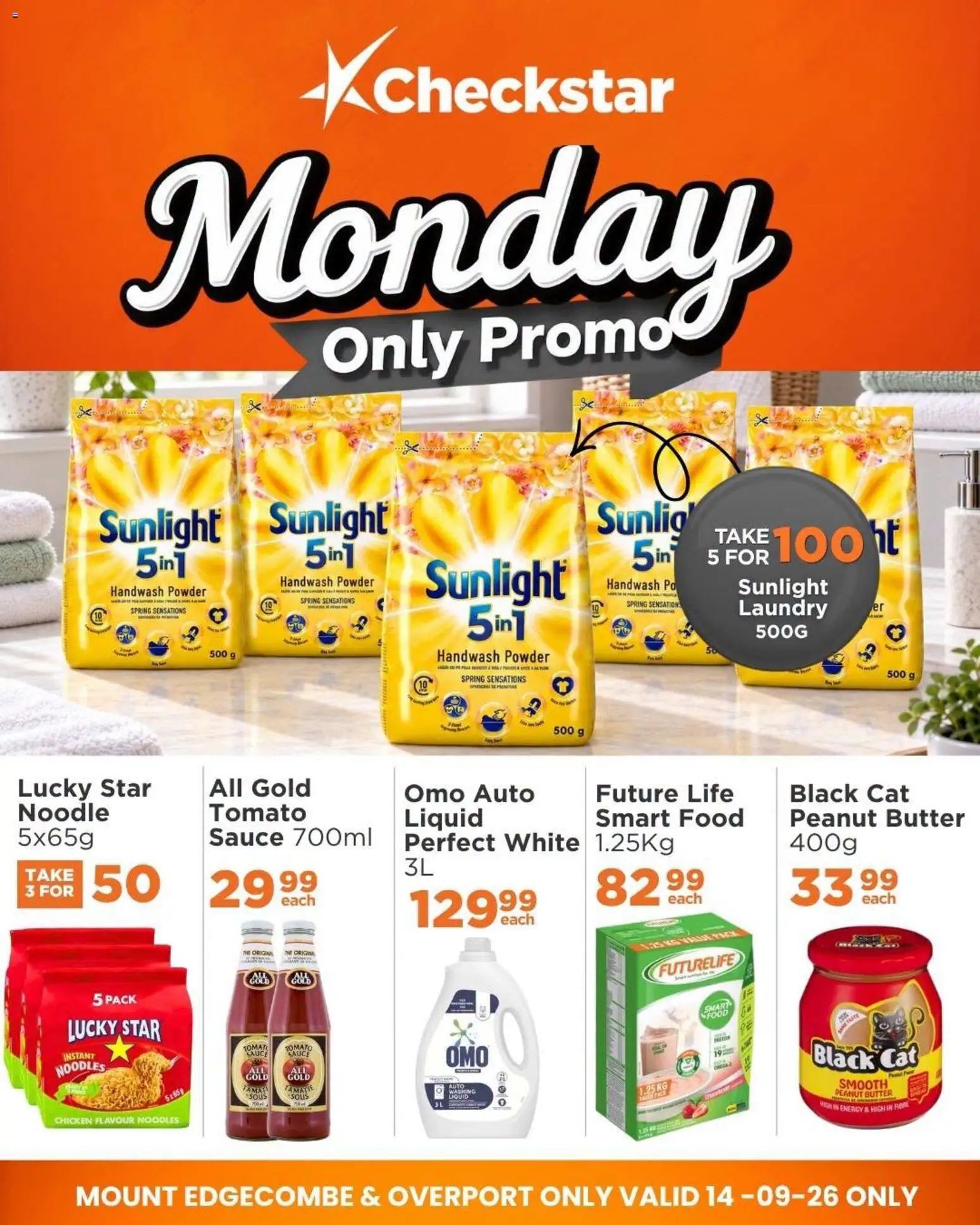 New Check Star catalogue – valid from 14/09/2026 | Page: 1 | Products: Chicken, Powder, Peanut butter, Sauce