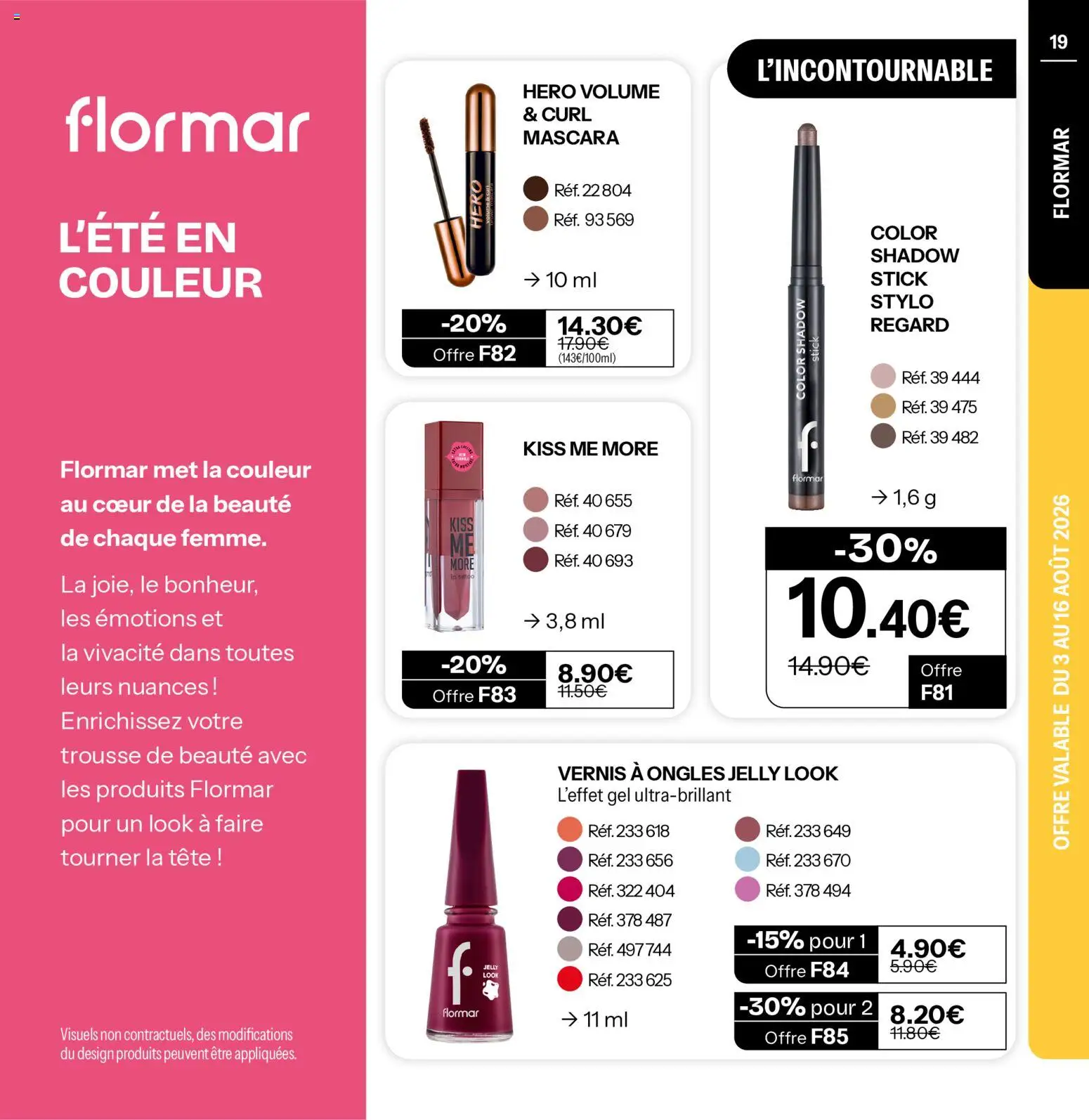 {H1} | Page: 19 | Produits: Mascara, Stylo