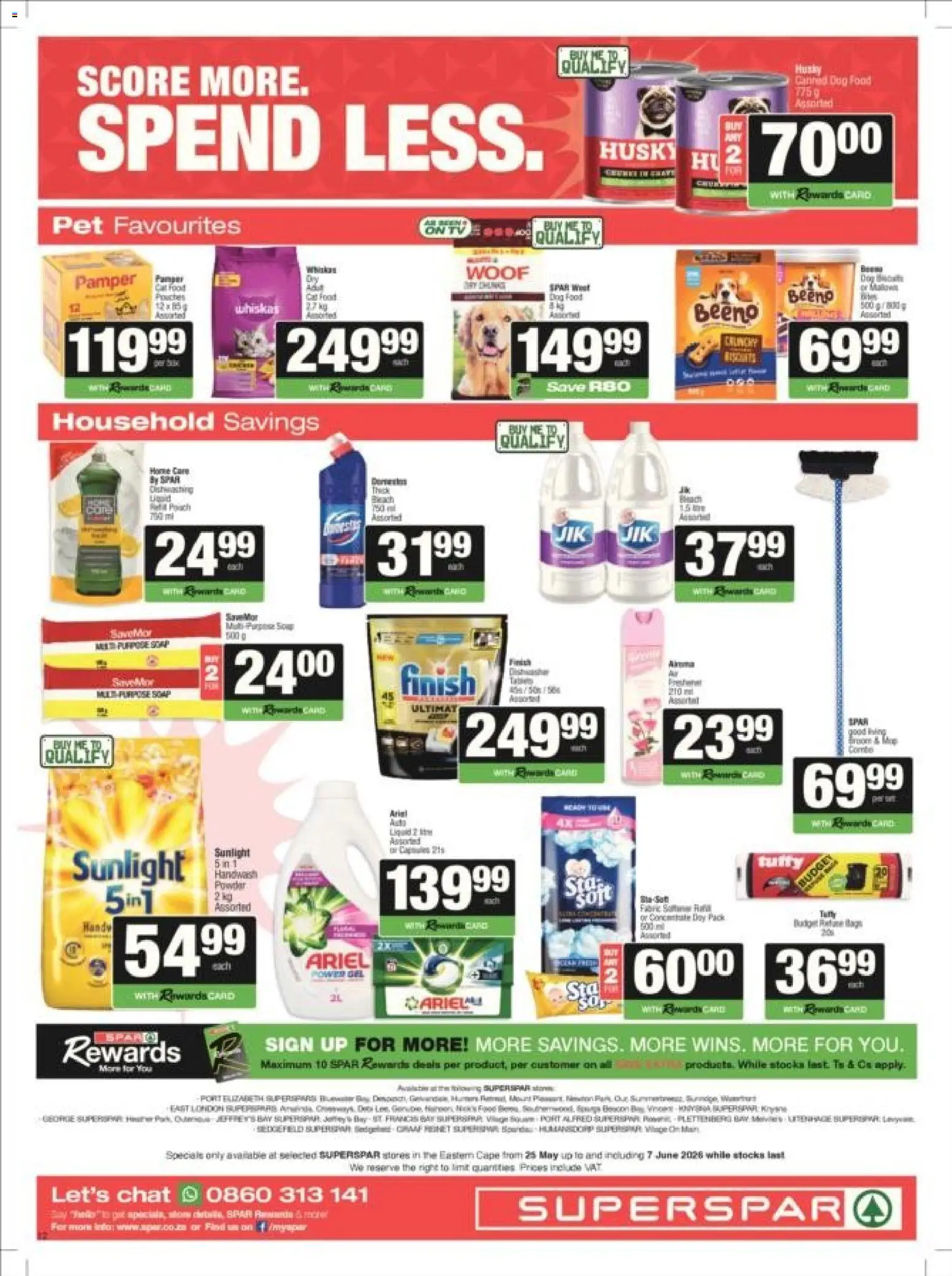 New Superspar catalogue – valid from 25.05.2026 | Page: 12 | Products: Powder, Soap, Dog food