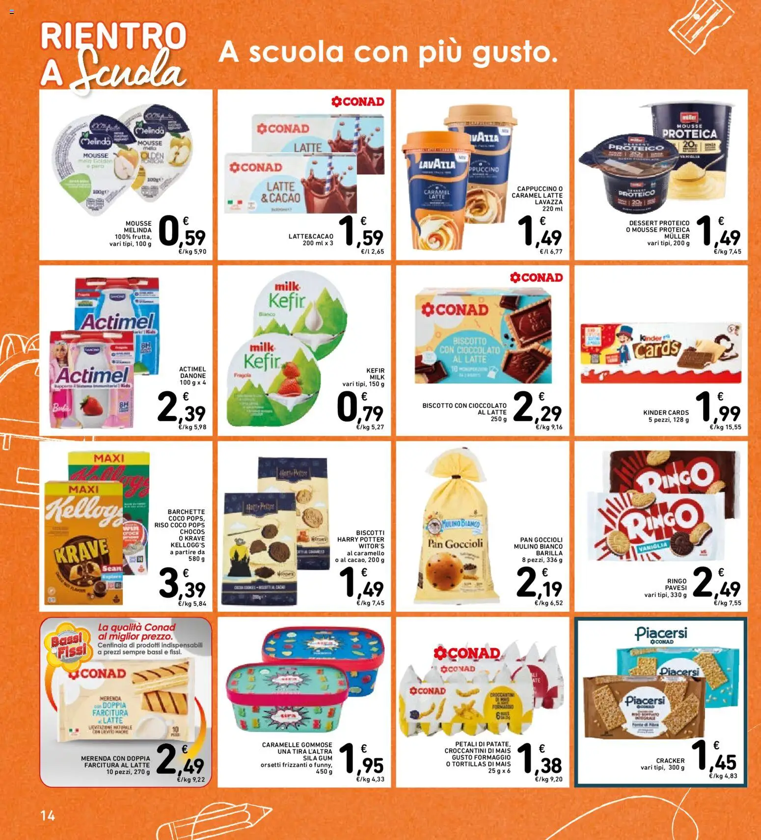 Volantino Spazio Conad del 04/09/2026 | Pagina: 14 | Prodotti: Cioccolato, Riso, Barilla, Mais
