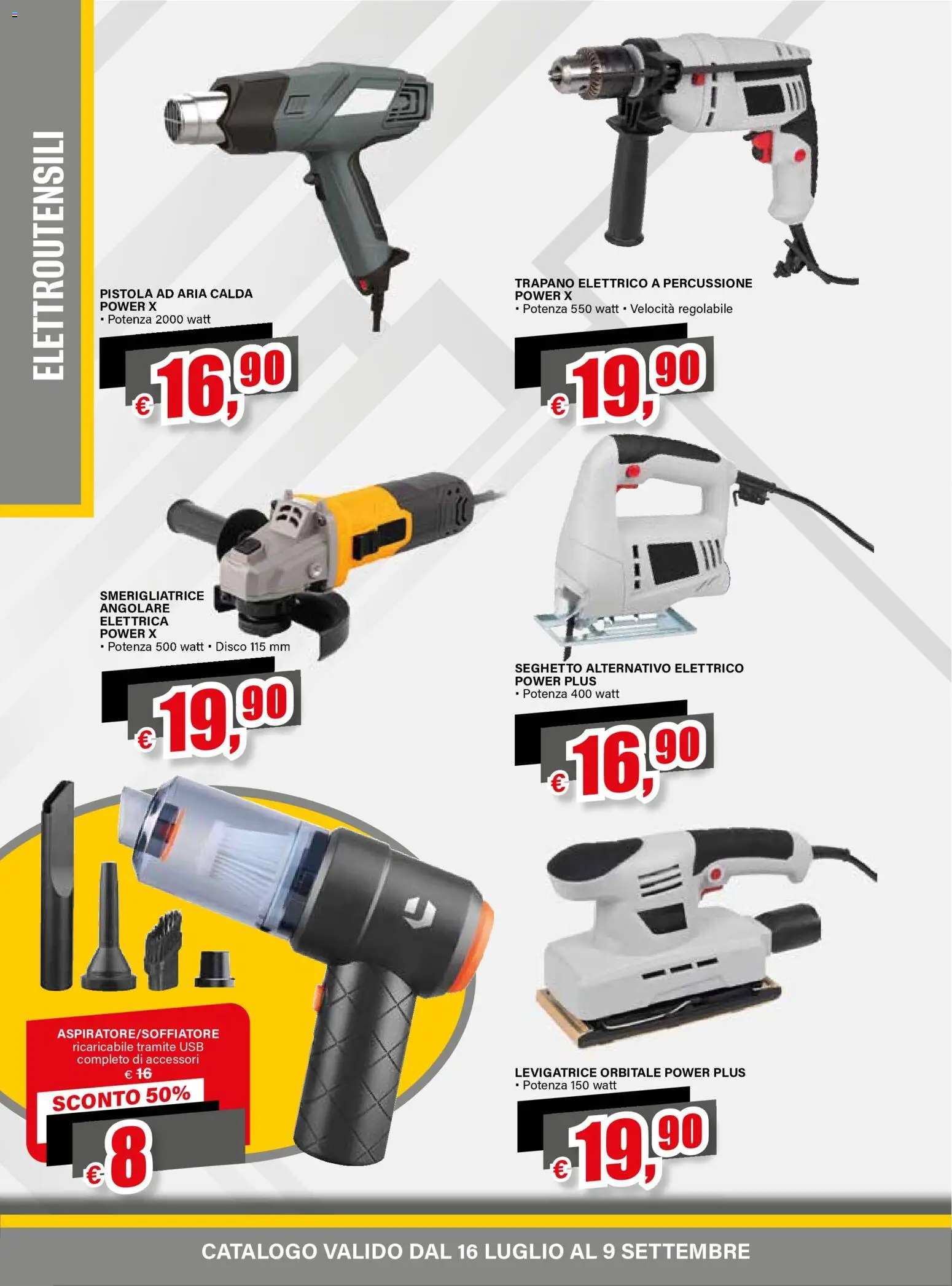Volantino Il Gigante del 16/07/2026 | Pagina: 2 | Prodotti: Trapano, USB, Smerigliatrice