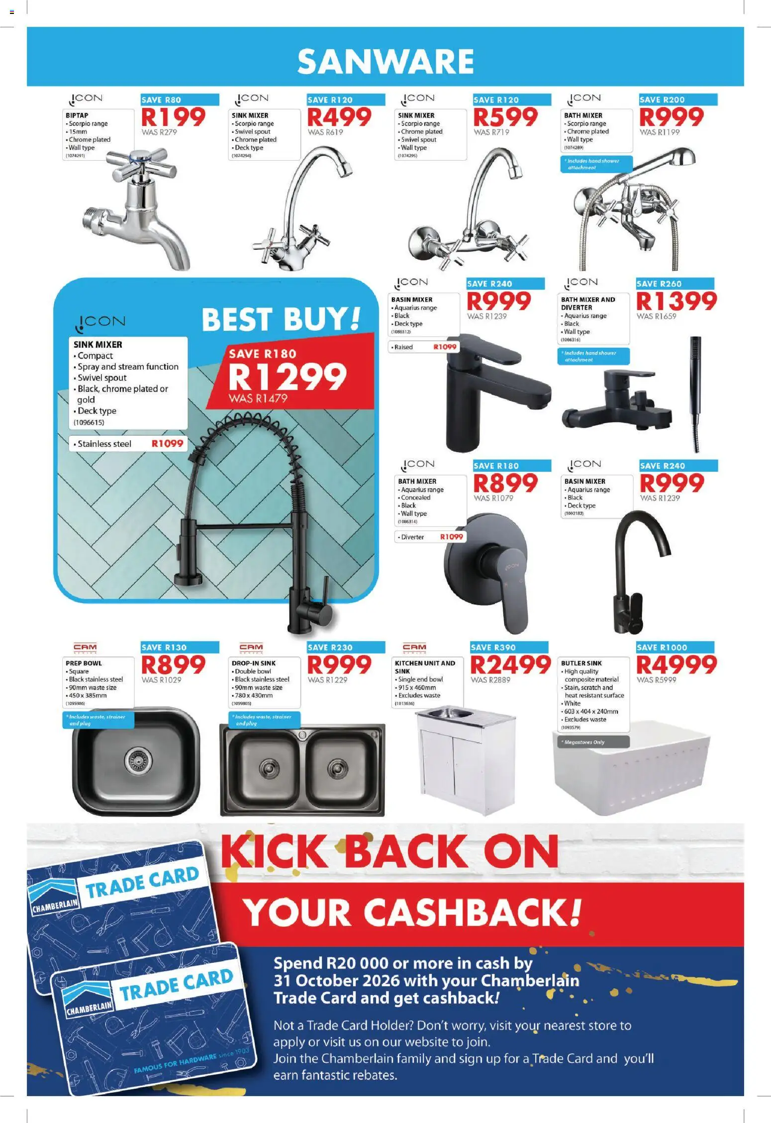 New Chamberlain catalogue – valid from 18.06.2026 | Page: 10 | Products: Bowl, Kitchen unit, Bath, Shower