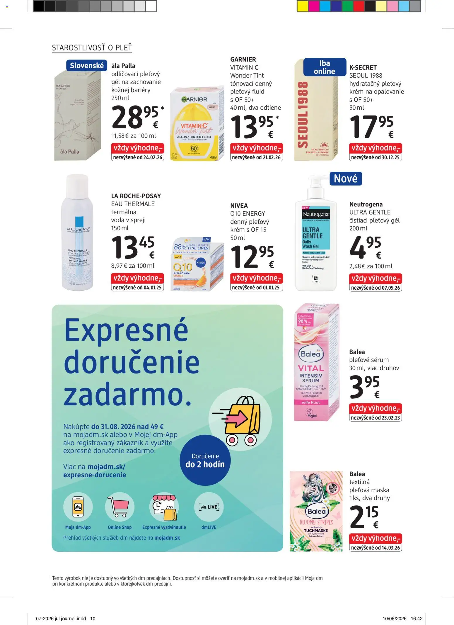 Nové dm drogerie akcie – leták je platný od 01.07.2026 | Strana: 10