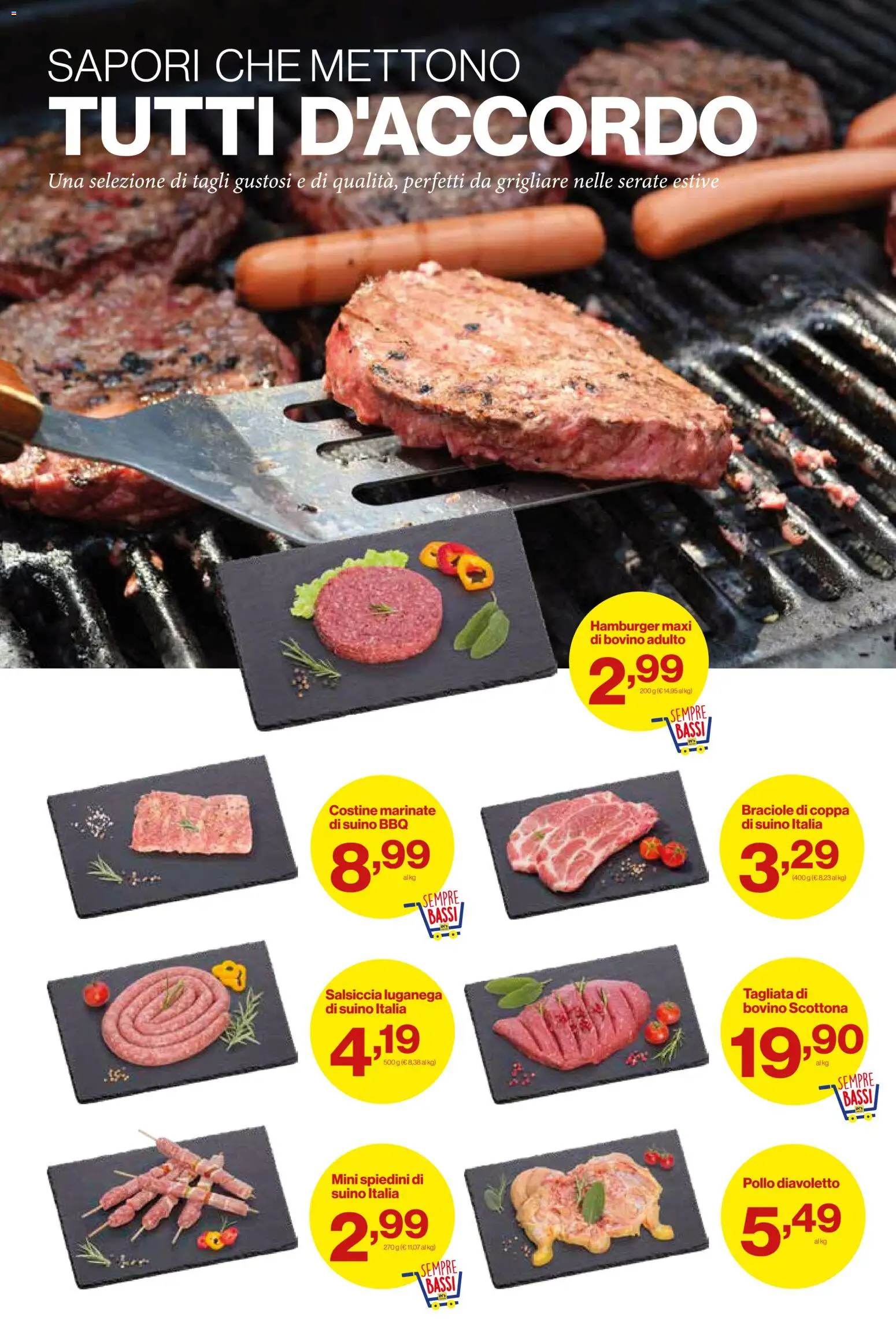 Volantino IN's del 01/07/2026 | Pagina: 4 | Prodotti: Pollo, Suino, Salsiccia, Spiedini