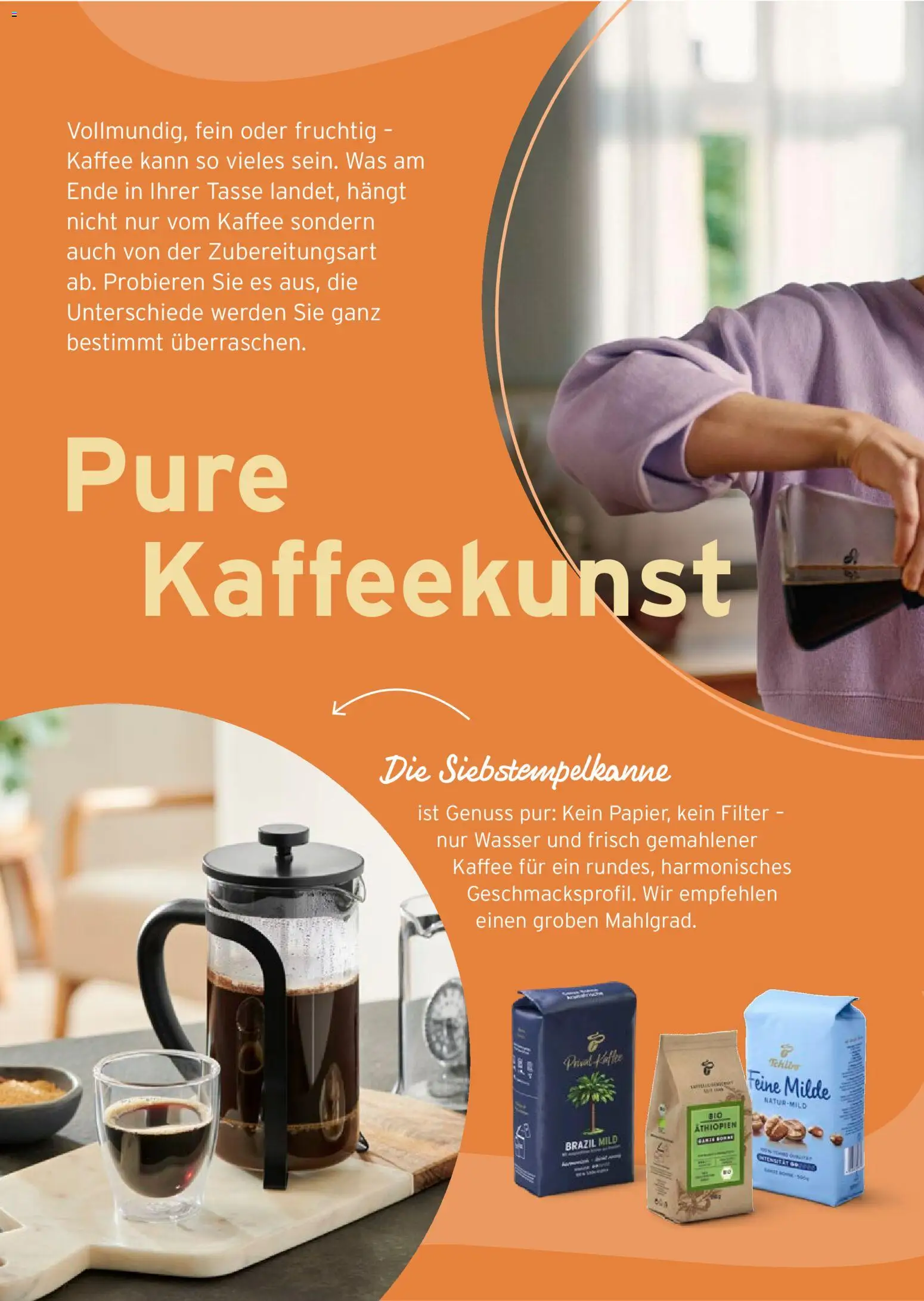 Prospekt Tchibo Zeitlose Looks & Kreative Helfer – gültig ab 12.08.2026 | Seite: 24 | Produkte: Kaffee, Wasser