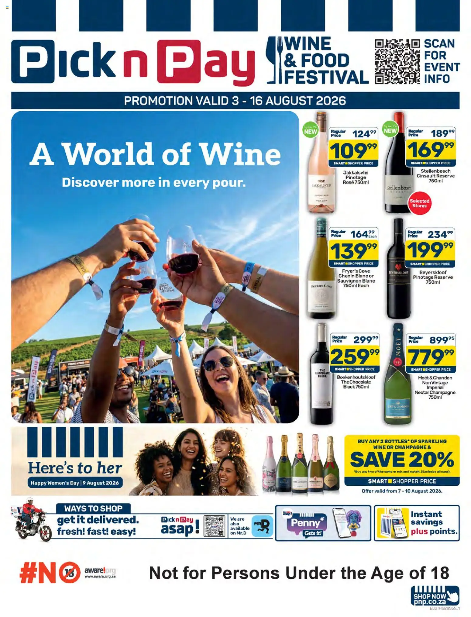 New Pick n Pay catalogue – valid from 03/08/2026 | Page: 1 | Products: Chocolate, Wine