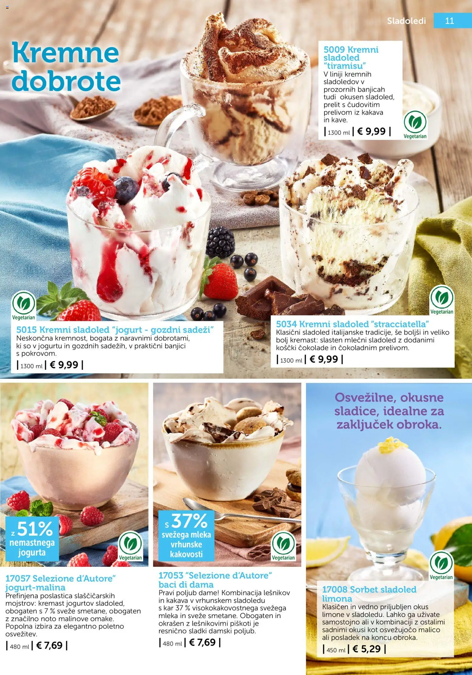 Novi Bofrost katalog ponudbe – veljaven od 01.10.2026 | Stran: 11 | Izdelki: Jogurt, Piskoti, Sladoled, Limona