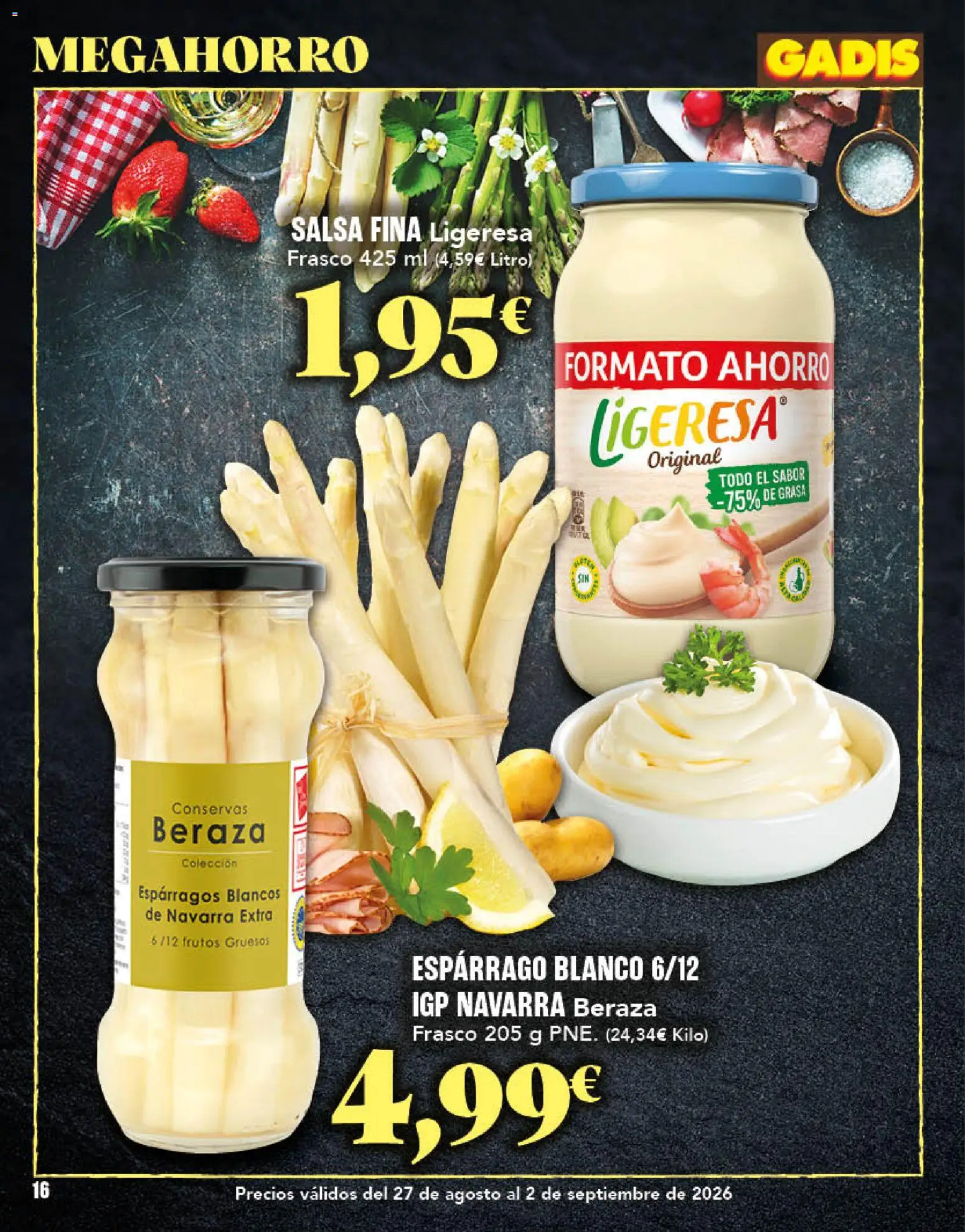 Gadis folleto │ válido desde el 27/08/2026 | Página: 16 | Productos: Conservas, Espárragos