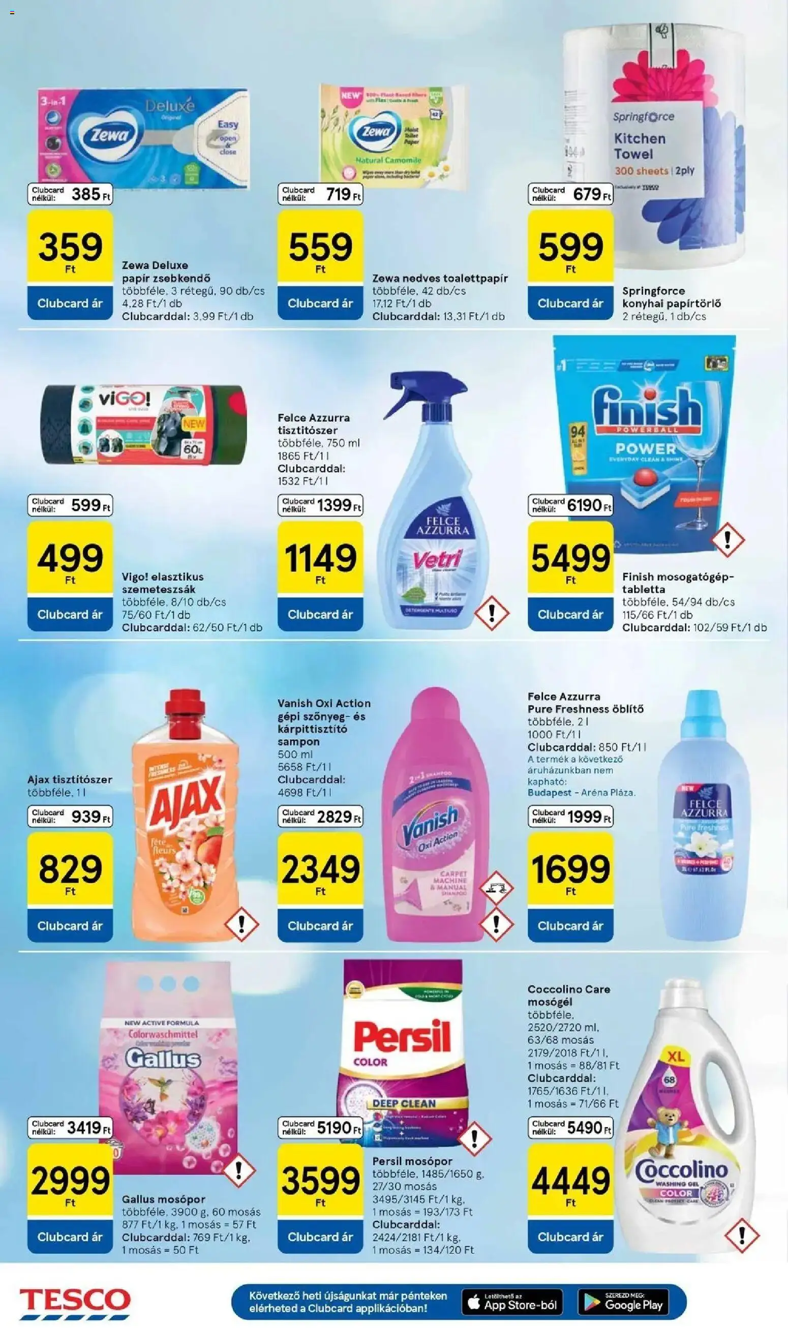 Tesco akciós ujság - amely érvényes a következő dátumtól: 07.04.2026 | Oldal: 24 | Termékek: Mosogatógép, Öblítő, Szőnyeg, Mosópor