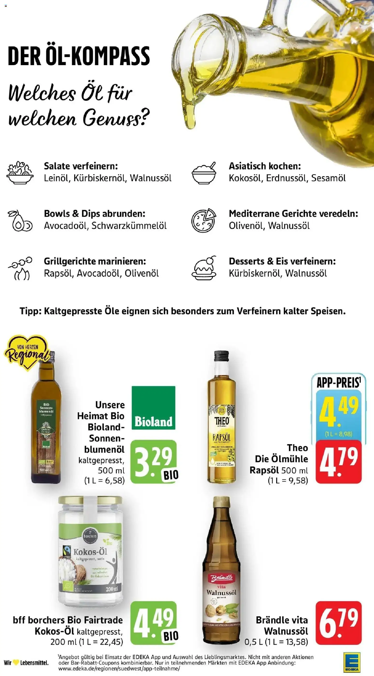 Edeka Prospekt Vaihingen-Kleinglattbach (ab 19.10.2026) » Angebote Online | Seite: 29 | Produkte: Öl, Olivenol, Gerichte, Eis