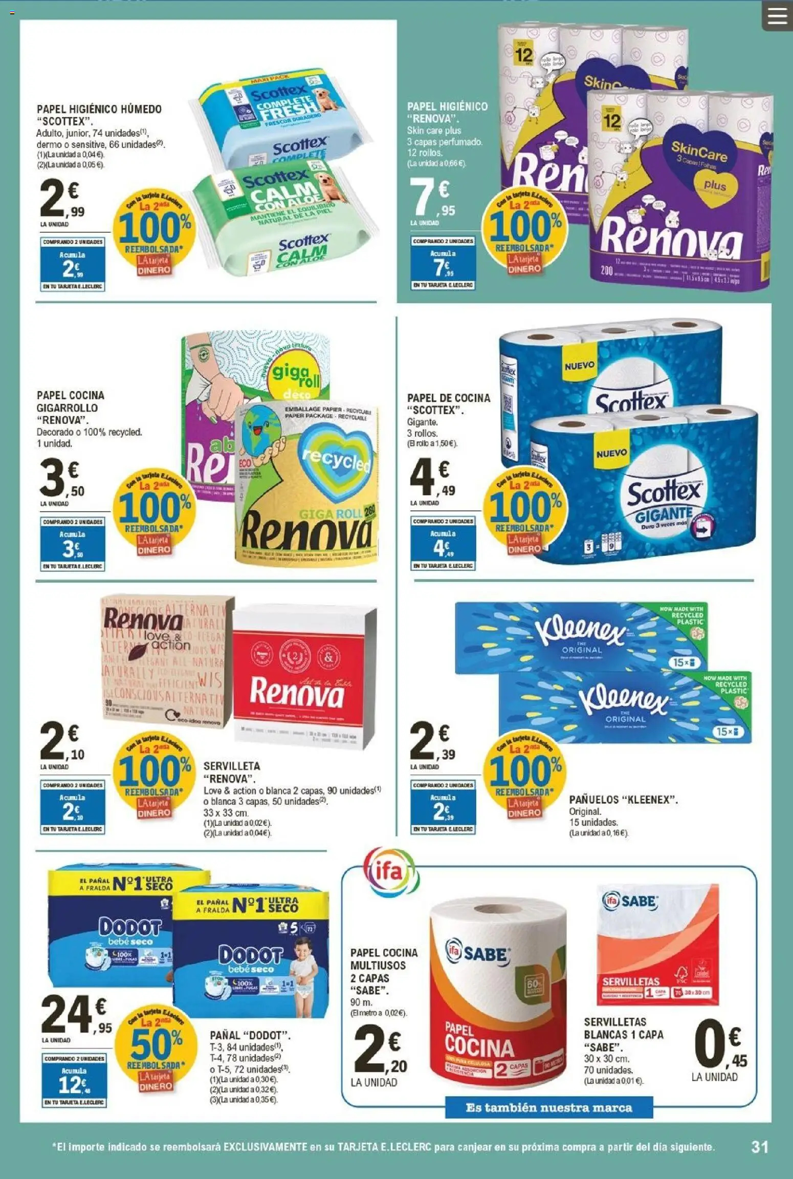 E.Leclerc folleto │ válido desde el 20.05.2026 | Página: 31 | Productos: Papel higienico, Cocina