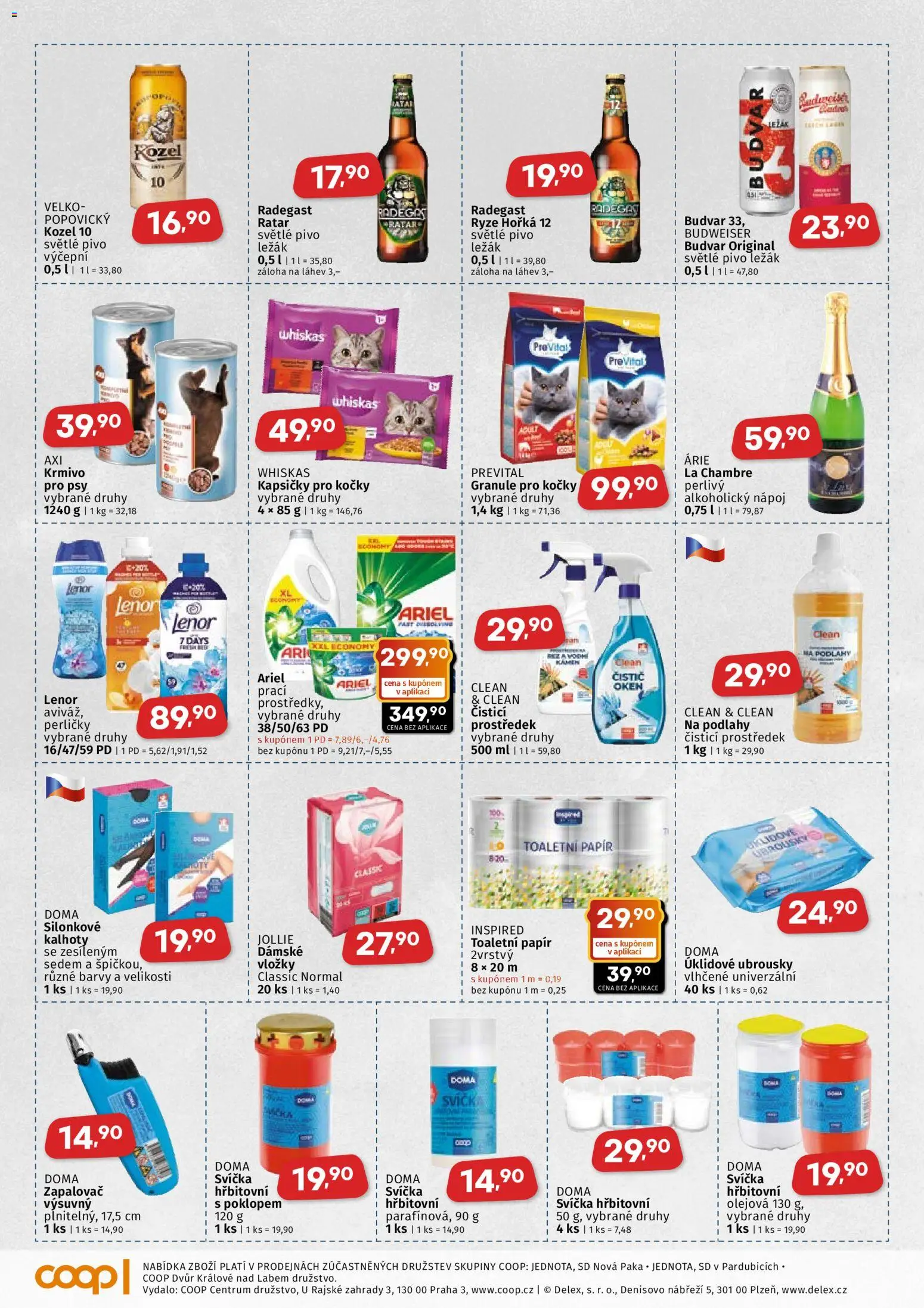 Coop leták - Východočeský region od 21.10.2026 | Strana: 4 | Produkty: Čistící prostředek, Kalhoty, Kozel 10, Láhev