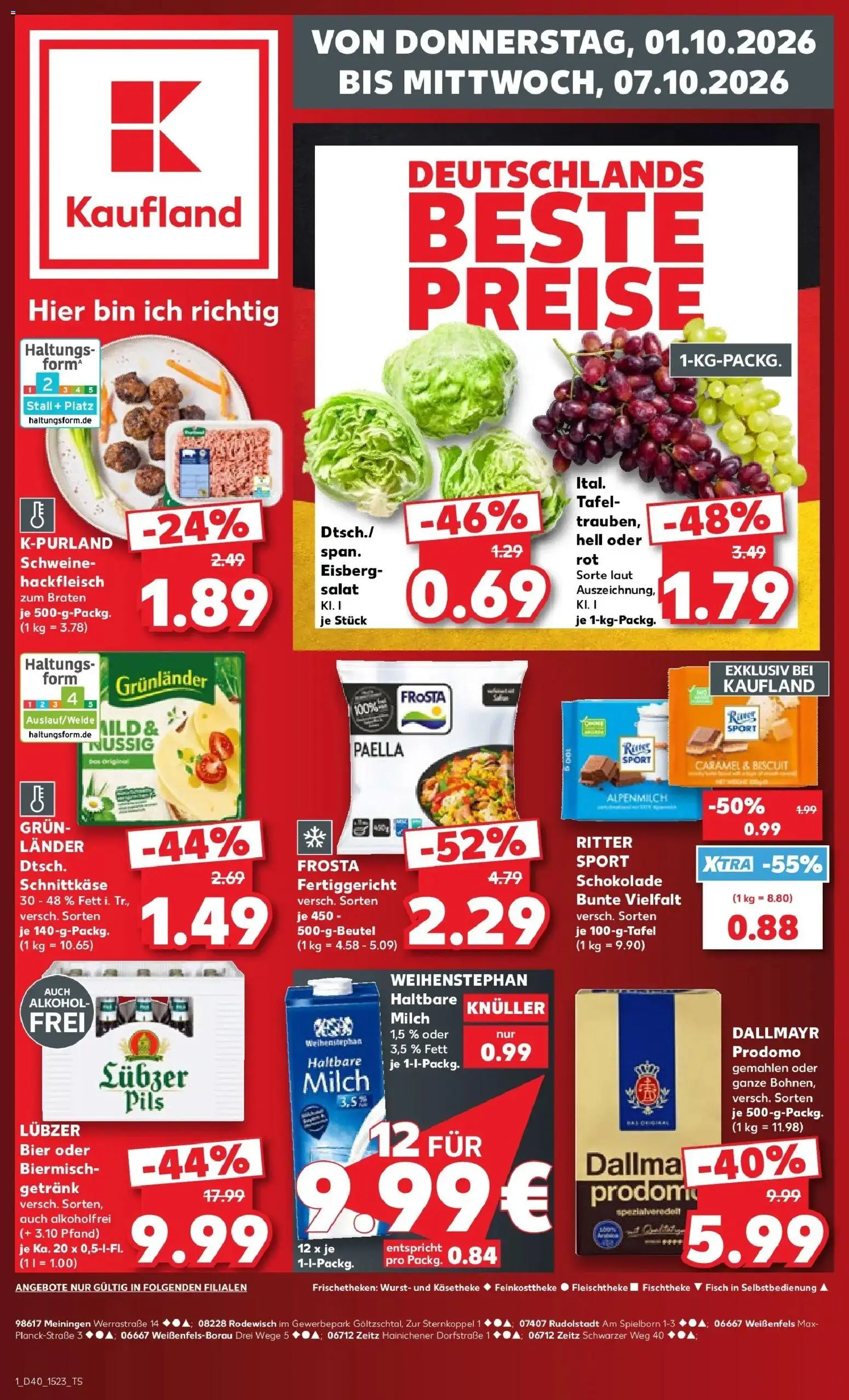 Prospekt Kaufland ab 28.09.2026 » Angebote Online zum Blättern | Seite: 11 | Produkte: Schokolade, Pils, Alkohol, Hackfleisch