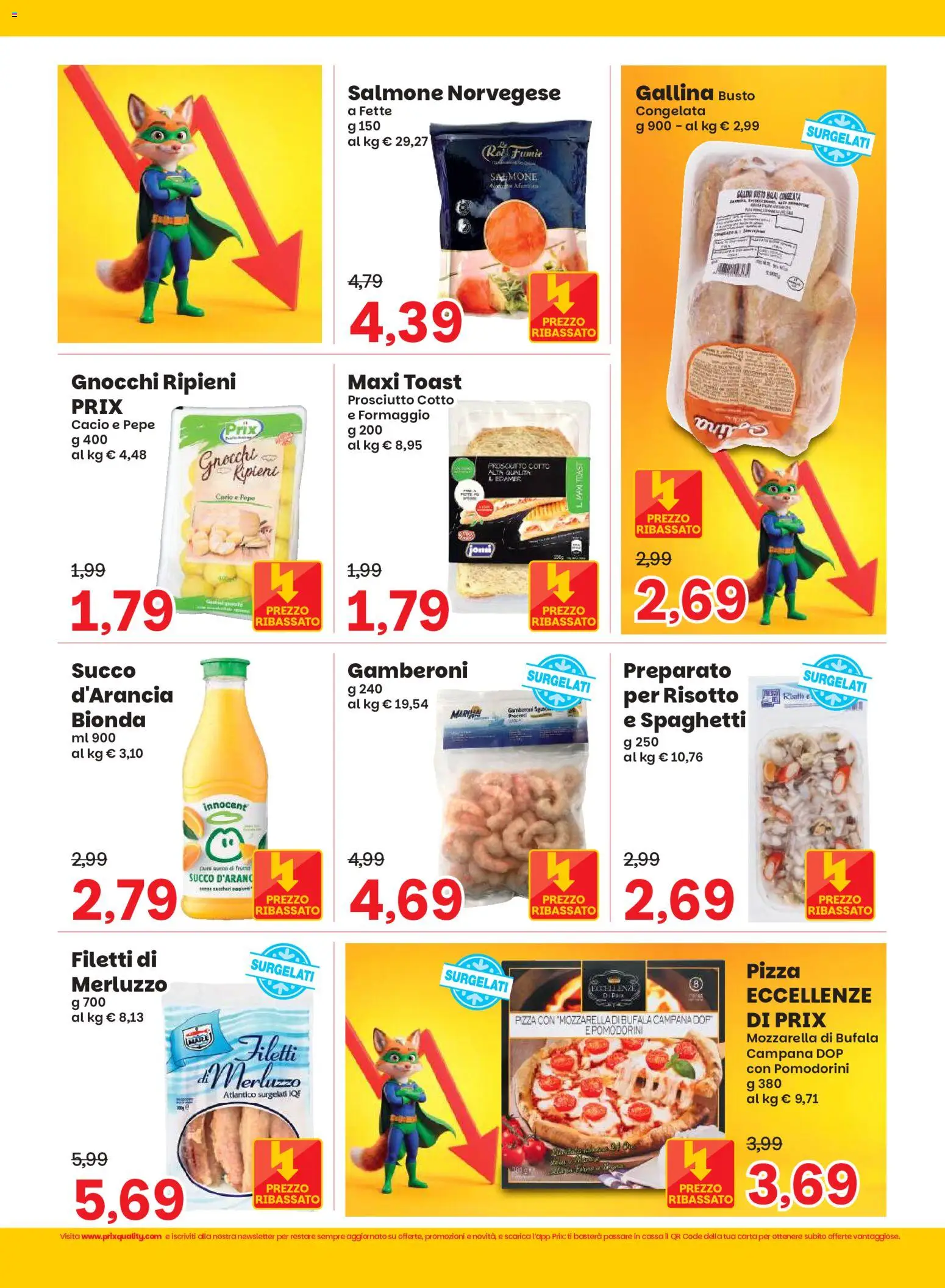 Volantino Prix del 01/09/2026 | Pagina: 4 | Prodotti: Pomodorini, Prosciutto Cotto, Succo, Merluzzo
