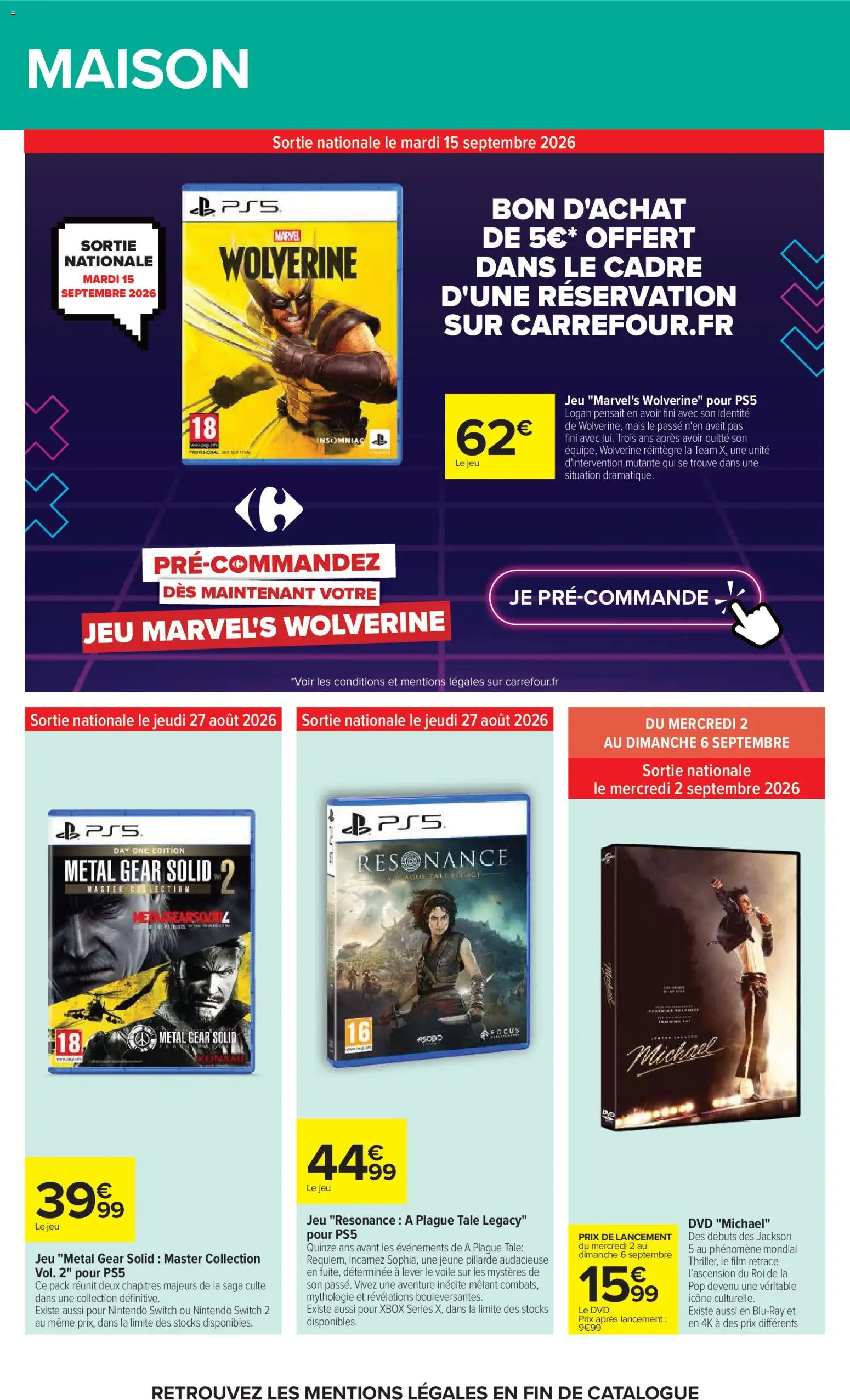 {H1} | Page: 74 | Produits: Vidéo, Xbox, Nintendo Switch, Cadre