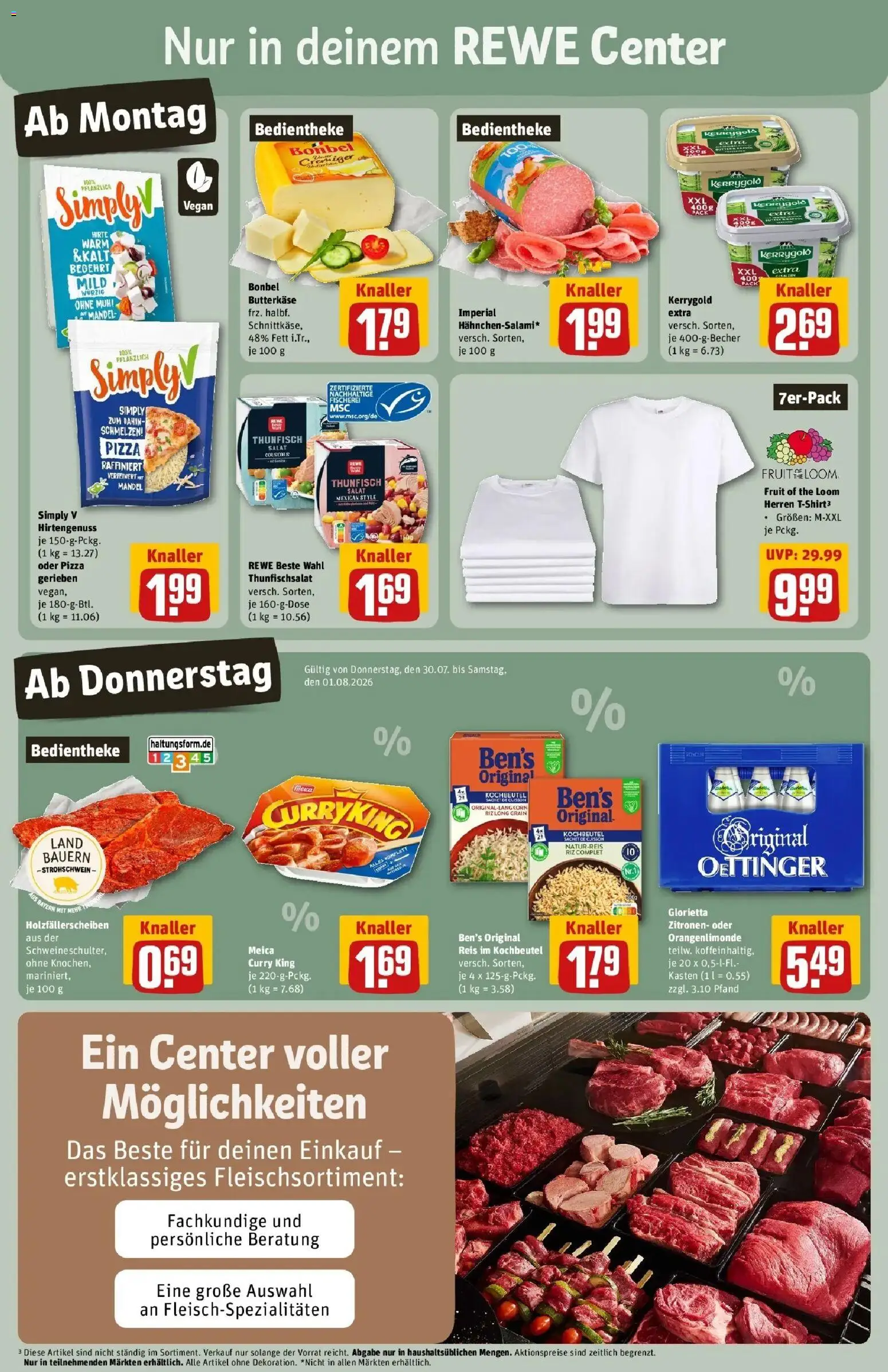 Rewe Prospekt Olching Geiselbullach – gültig ab 27.07.2026 | Seite: 3 | Produkte: Thunfisch, Oettinger, Meica, Salat