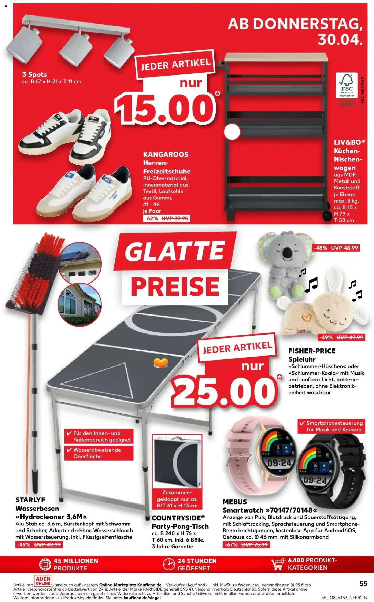 Prospekt Kaufland ab 30.04.2026 » Angebote Online zum Blättern | Seite: 55 | Produkte: Kamera, Smartwatch, Batterie, Kuchen