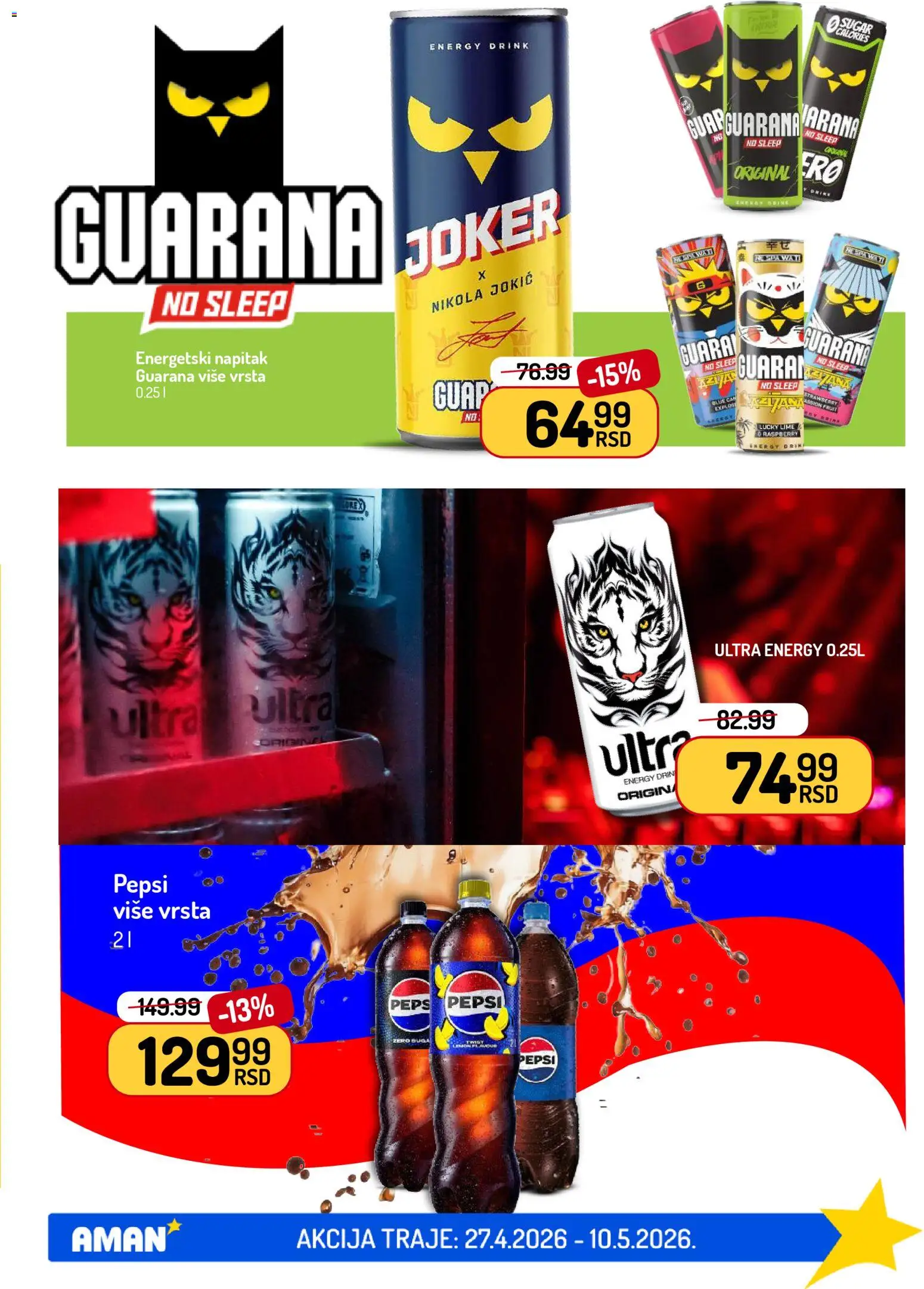 Aman katalog - važi od 27.04.2026 | Strana: 33 | Proizvode: Guarana, Pepsi