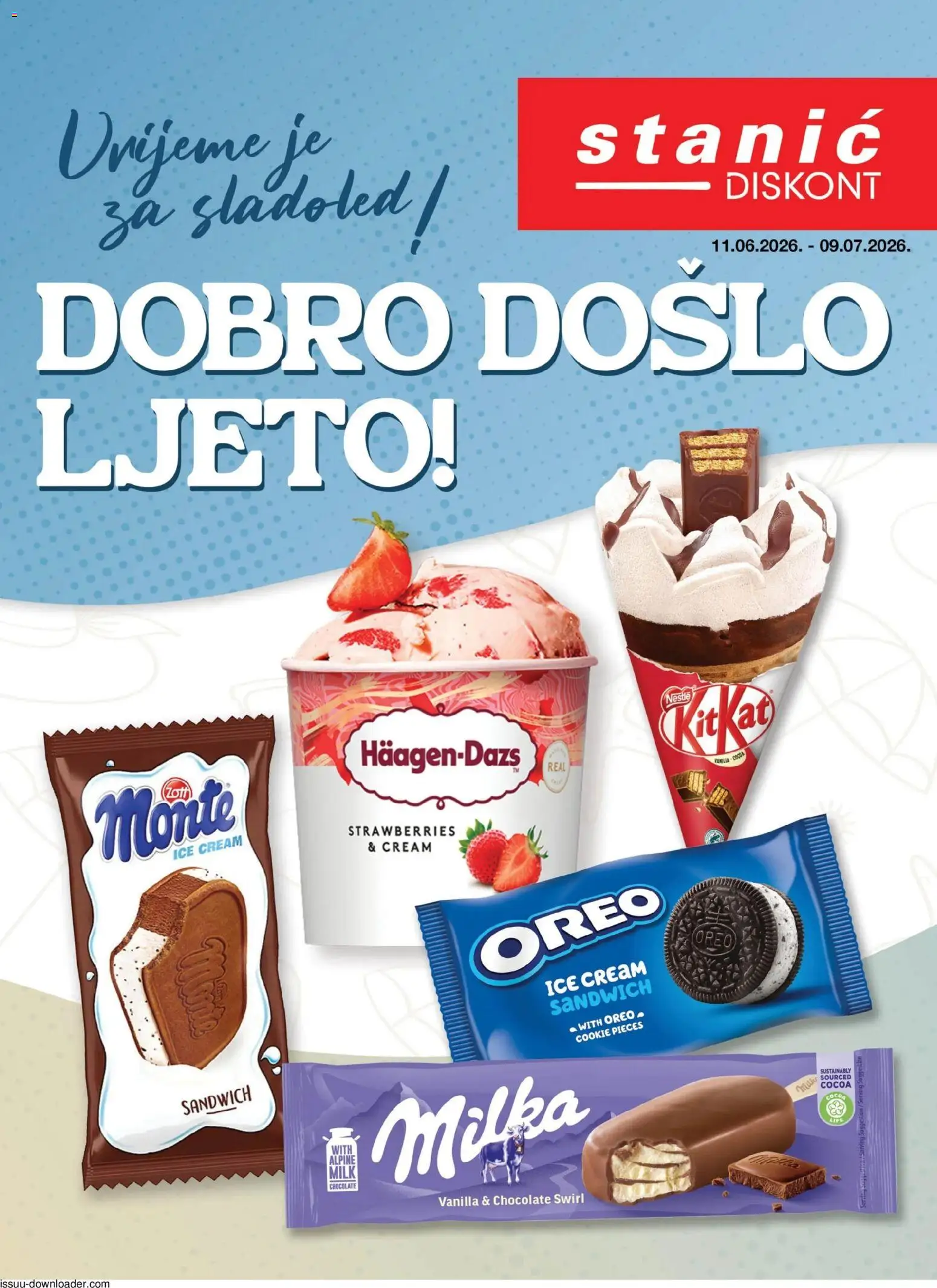 Stanić Diskont katalog | vrijedi od 11.06.2026 | Stranica: 1 | Proizvodi: Sladoled, Milka