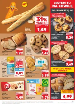 Pogląd oferty "Gofry, Gofry, 250 g opakowanie, (=100 g 1,92)" - ważna od 06.08.2026 | Strona: 31 | Produkty: Wafle, Bagietka, Chleb, Pita