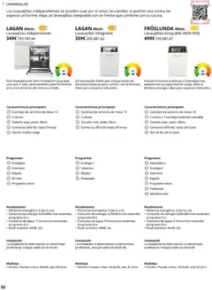 Vista previa Catálogo IKEA Electrodomésticos válido desde el 07.05.2026 | Página: 32 | Productos: Vasos, Cable, Lavavajillas, Mesa