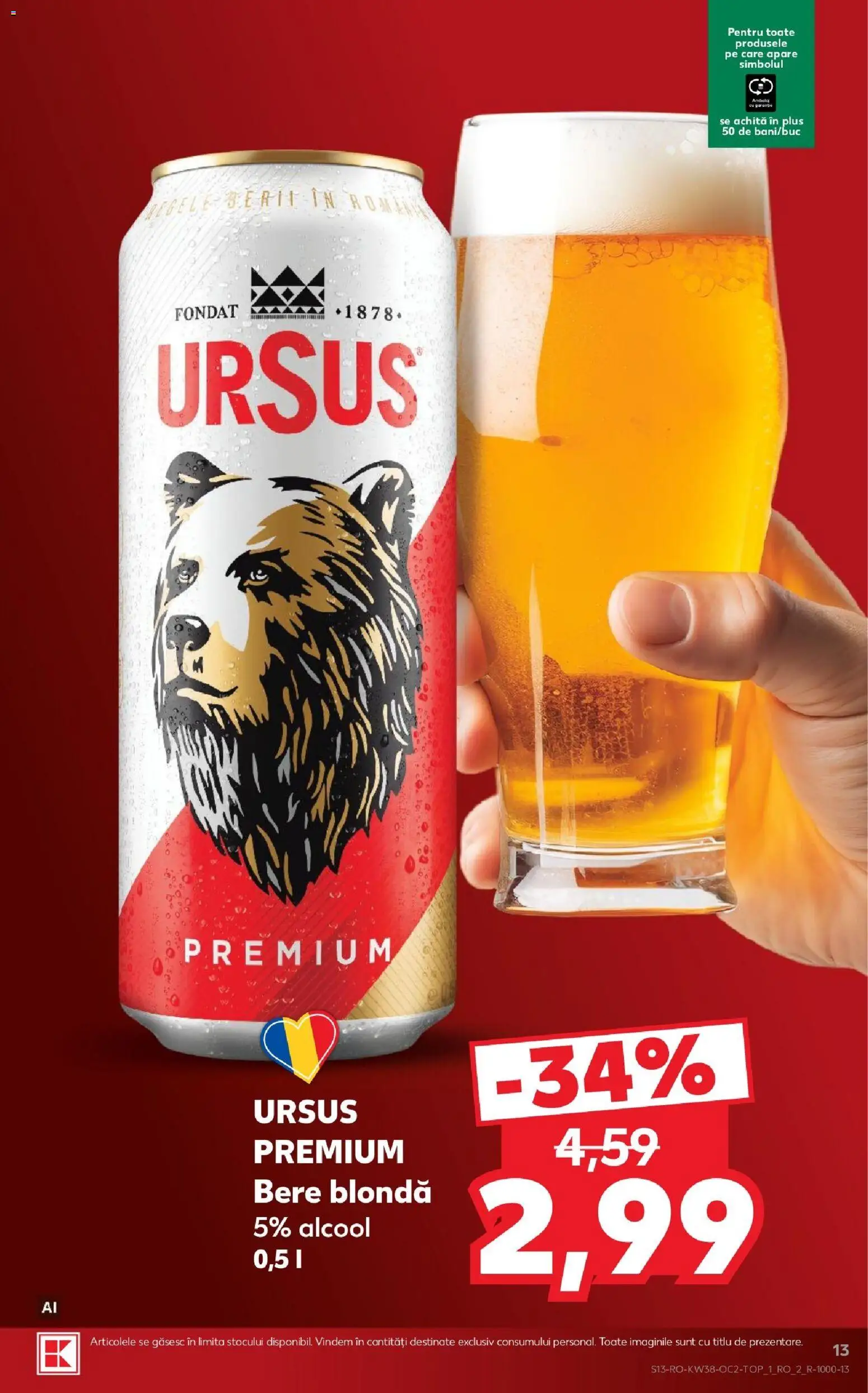 Kaufland Miercurea Ciuc 16.09.2026 - Revista si Oferta | Pagină: 13 | Produse: Premium, Ursus, Bere, Plus
