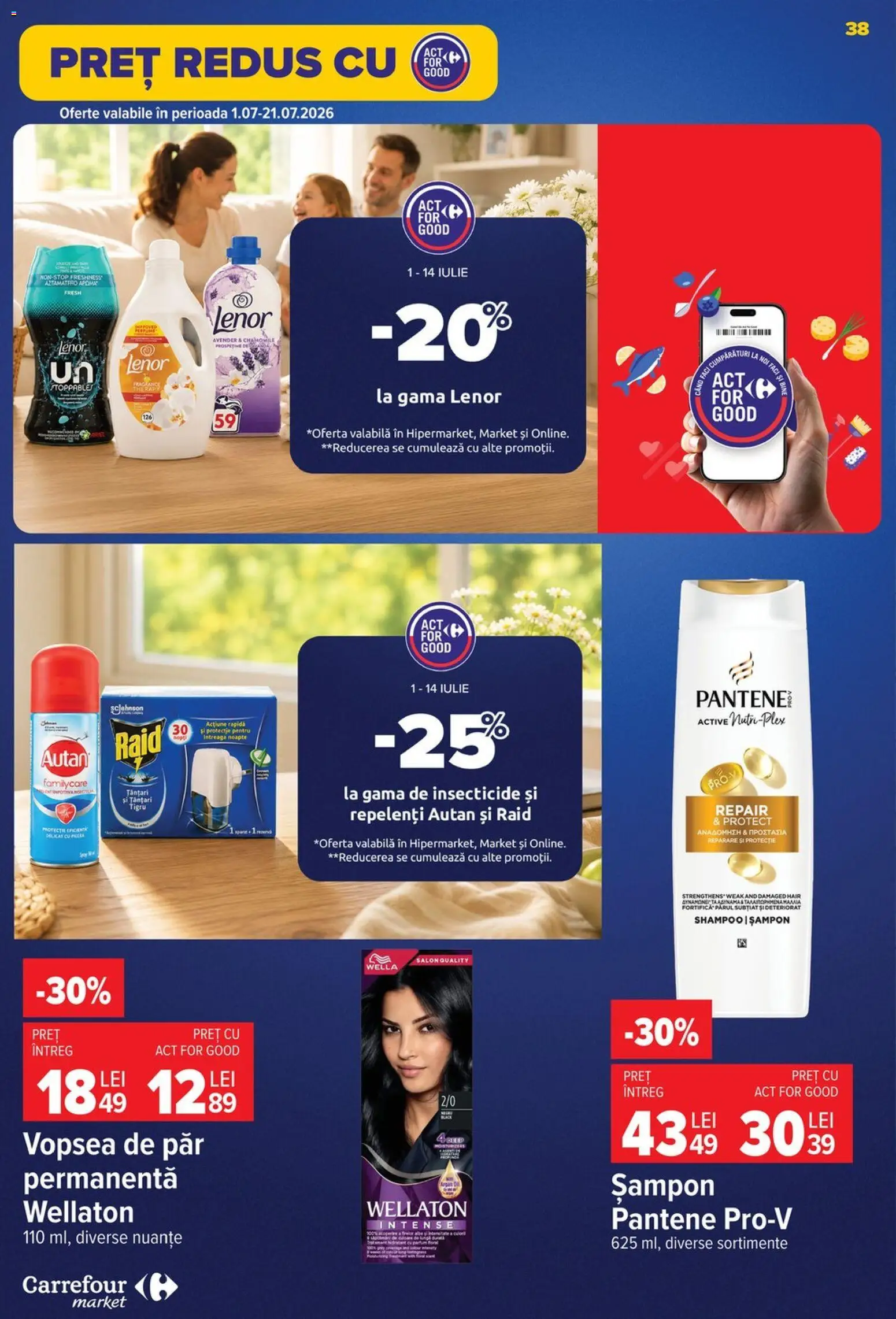 Noul catalog Carrefour – valabil de la 08.07.2026 | Pagină: 39 | Produse: Vopsea, Șampon, Vopsea de păr