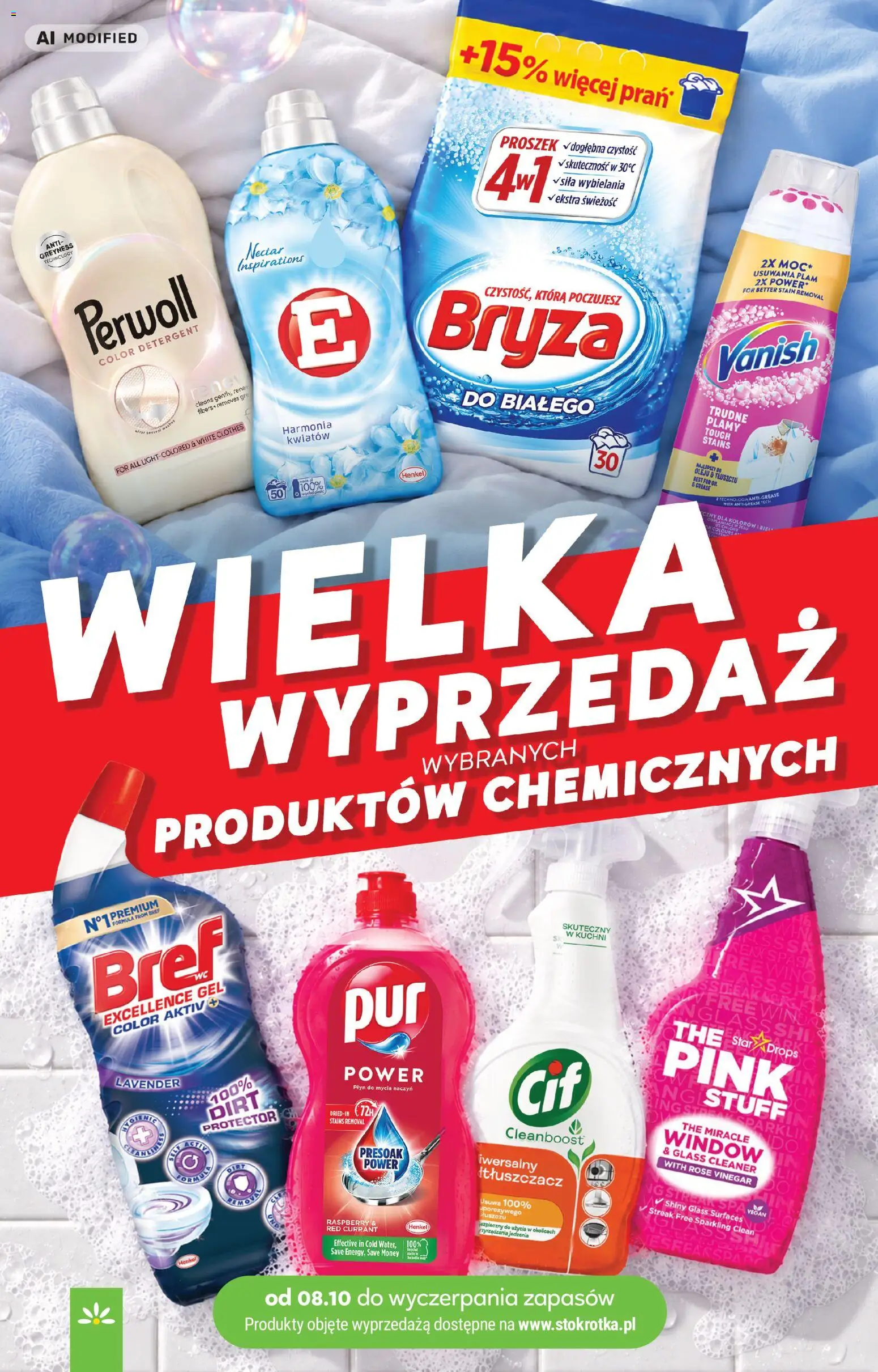 Stokrotka gazetka od 08.10.2026 | Strona: 41 | Produkty: Proszek, Perwoll, Cleaner, Płyn do mycia naczyń